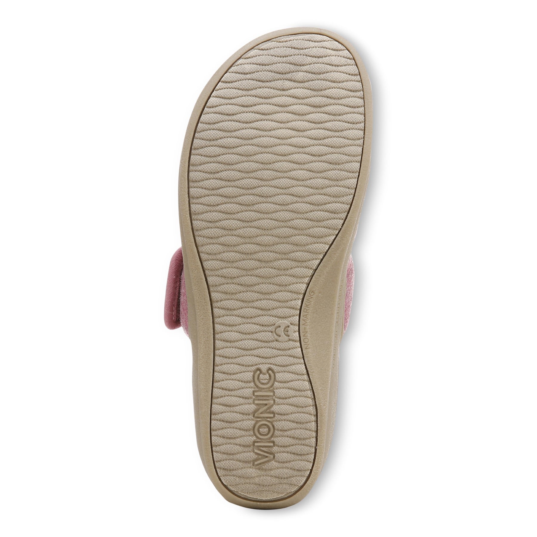 Vionic Jackie Women's Adjustable Supportive Slipper - Rhubarb - Bottom