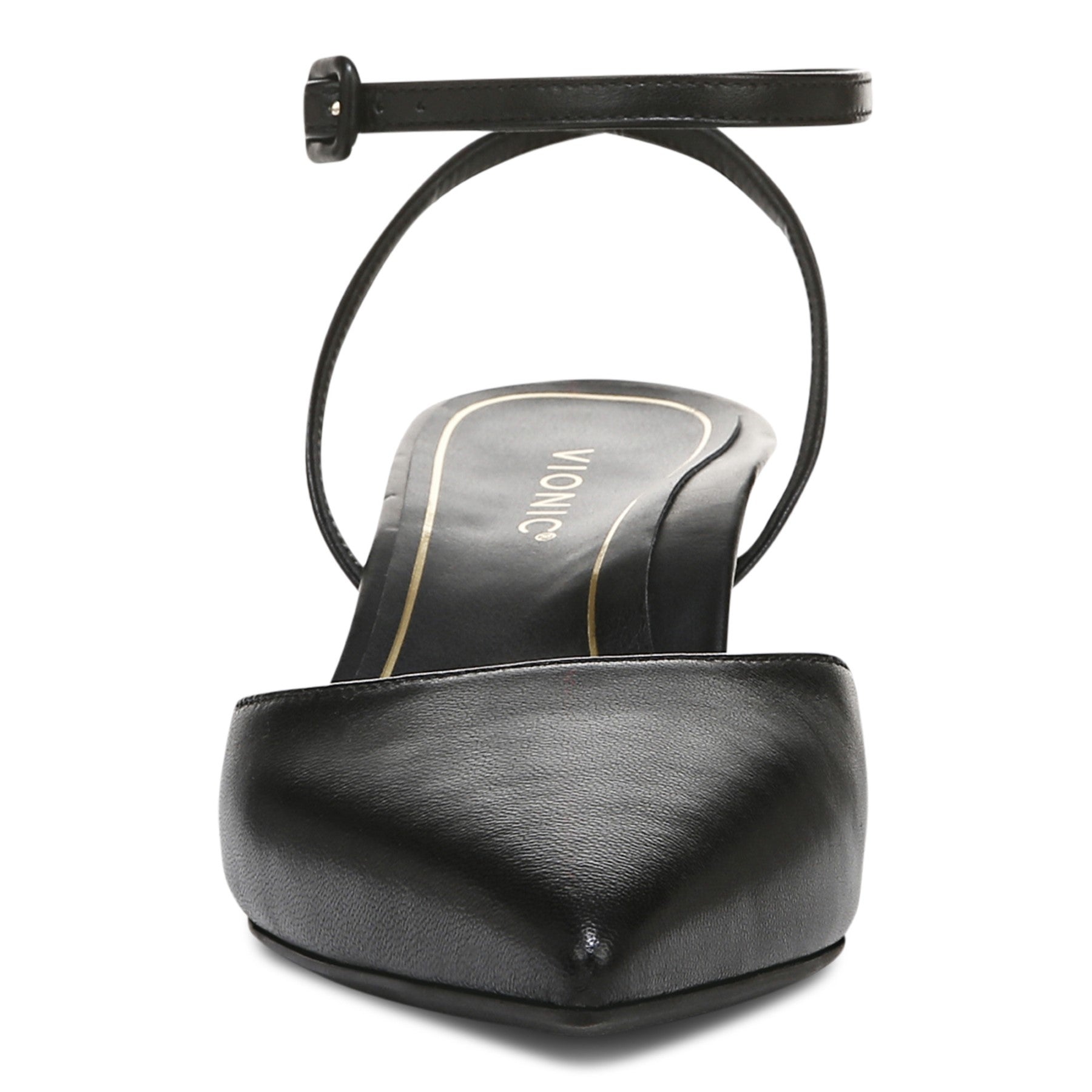 Vionic Jacynda Womens Pump Dress - Black/Leather - Front