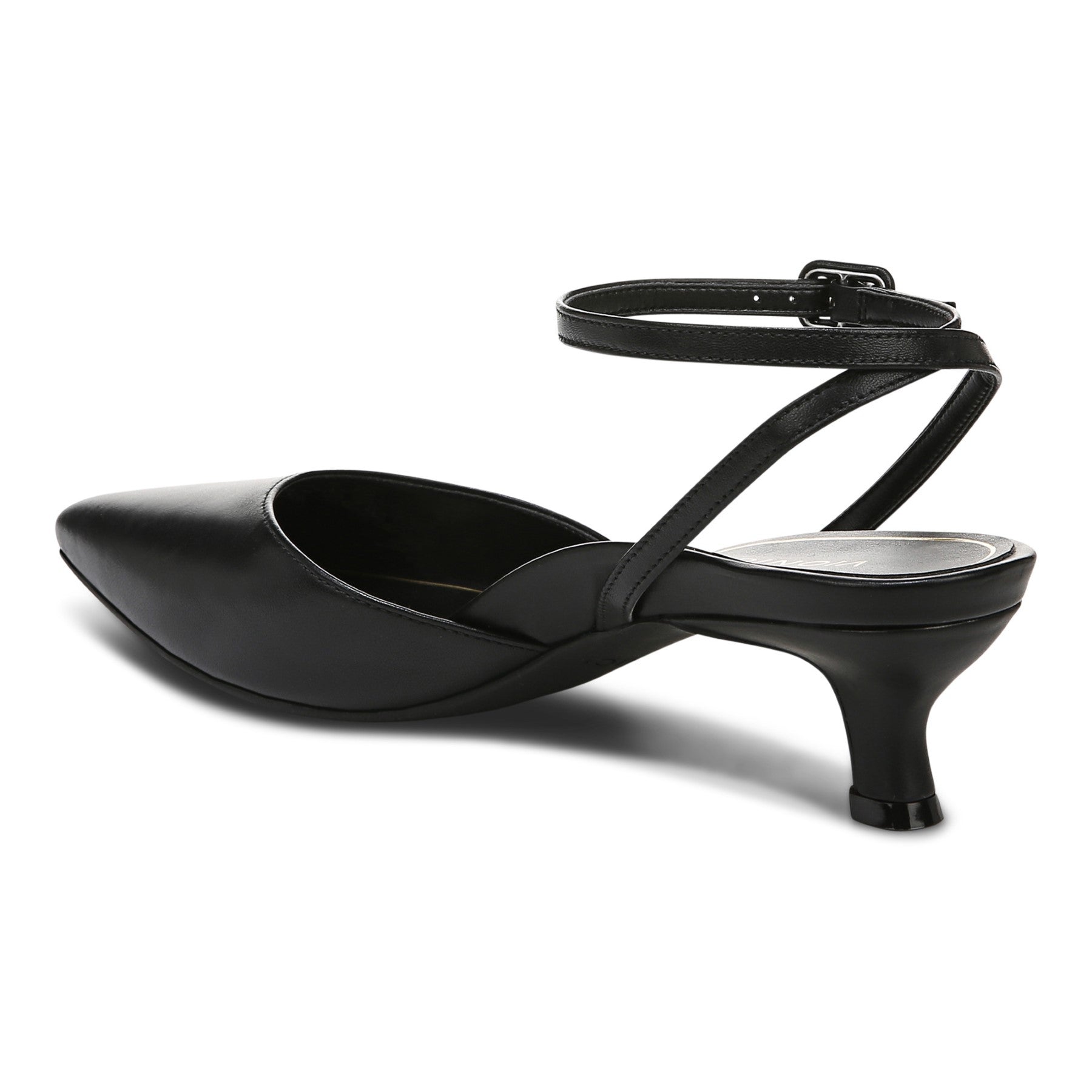 Vionic Jacynda Womens Pump Dress - Black/Leather - Back angle