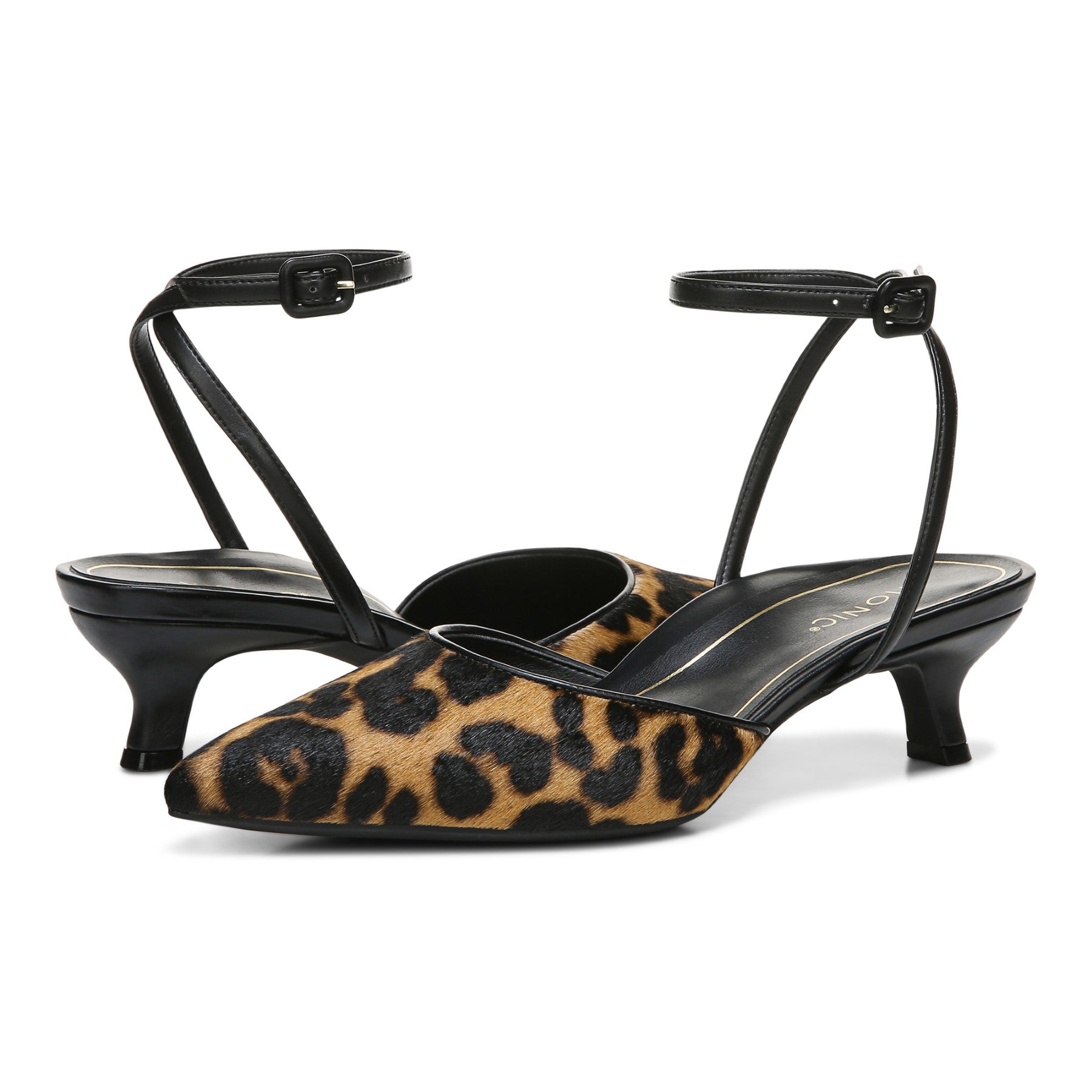Vionic Jacynda Women's Dressy Supportive Pump - Tan Leopard - pair left angle