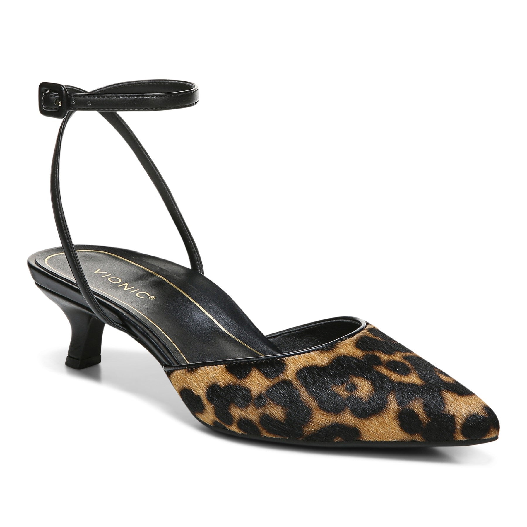 Vionic Jacynda Women's Dressy Supportive Pump - Tan Leopard - Angle main
