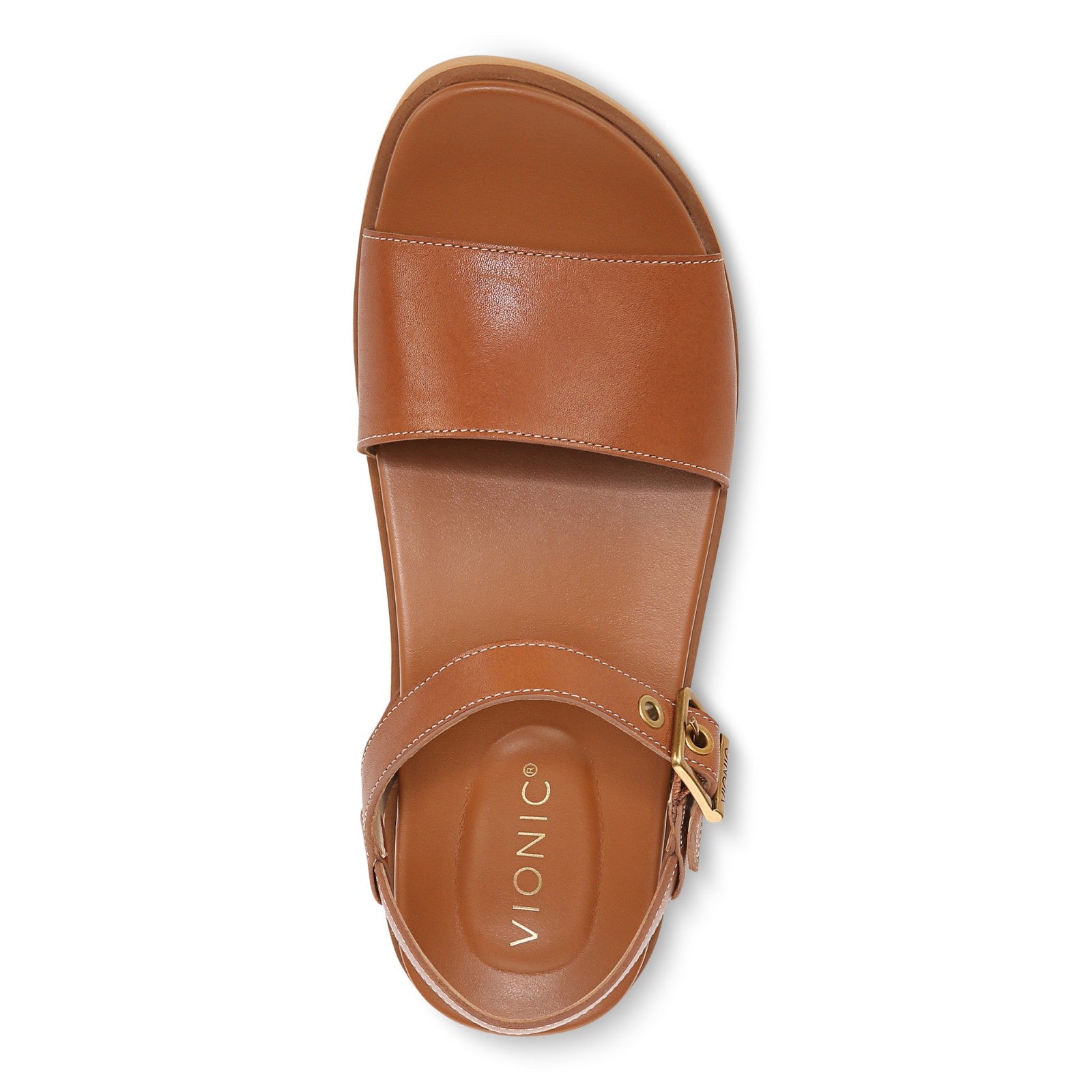 Vionic Jamie Womens Quarter/Ankle/T-Strap Sandals - Tan - Top