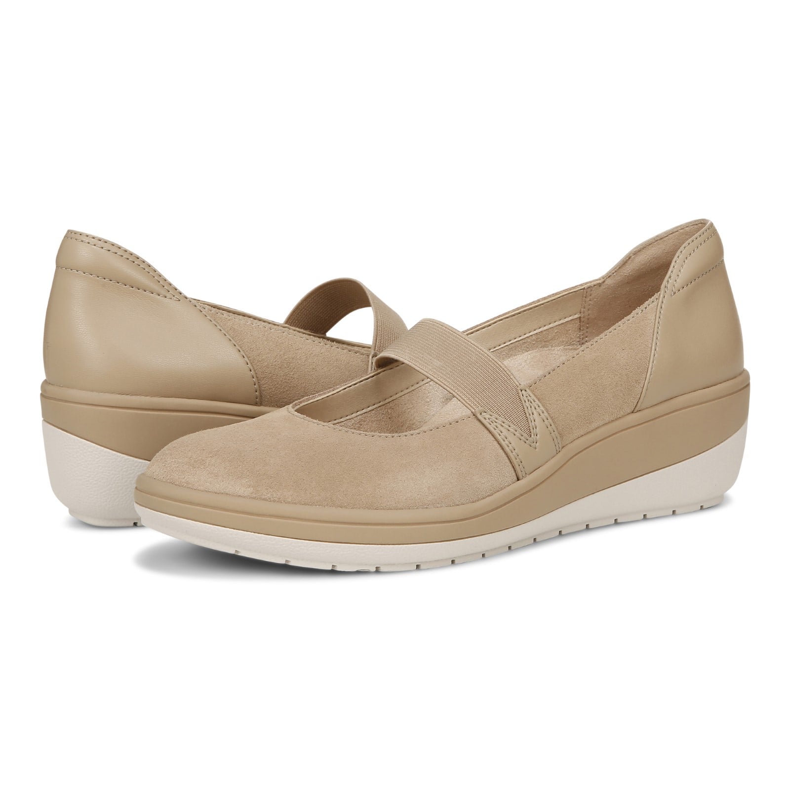 Vionic Judie Women's Mary Jane Wedge Casual Shoe - Wheat - pair left angle