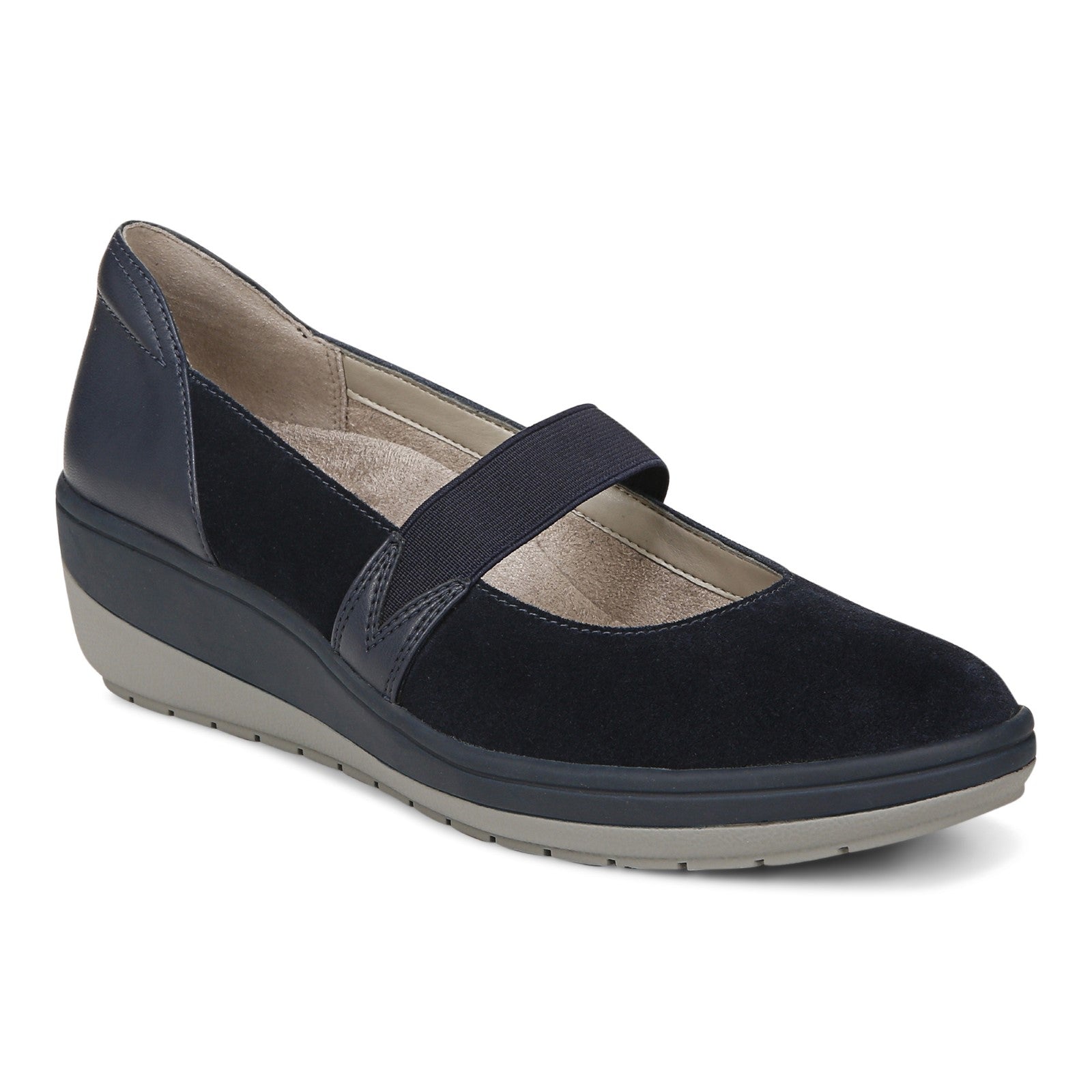 Vionic Judie Women's Orthotic Mary Jane Wedge Casual Shoe in Navy