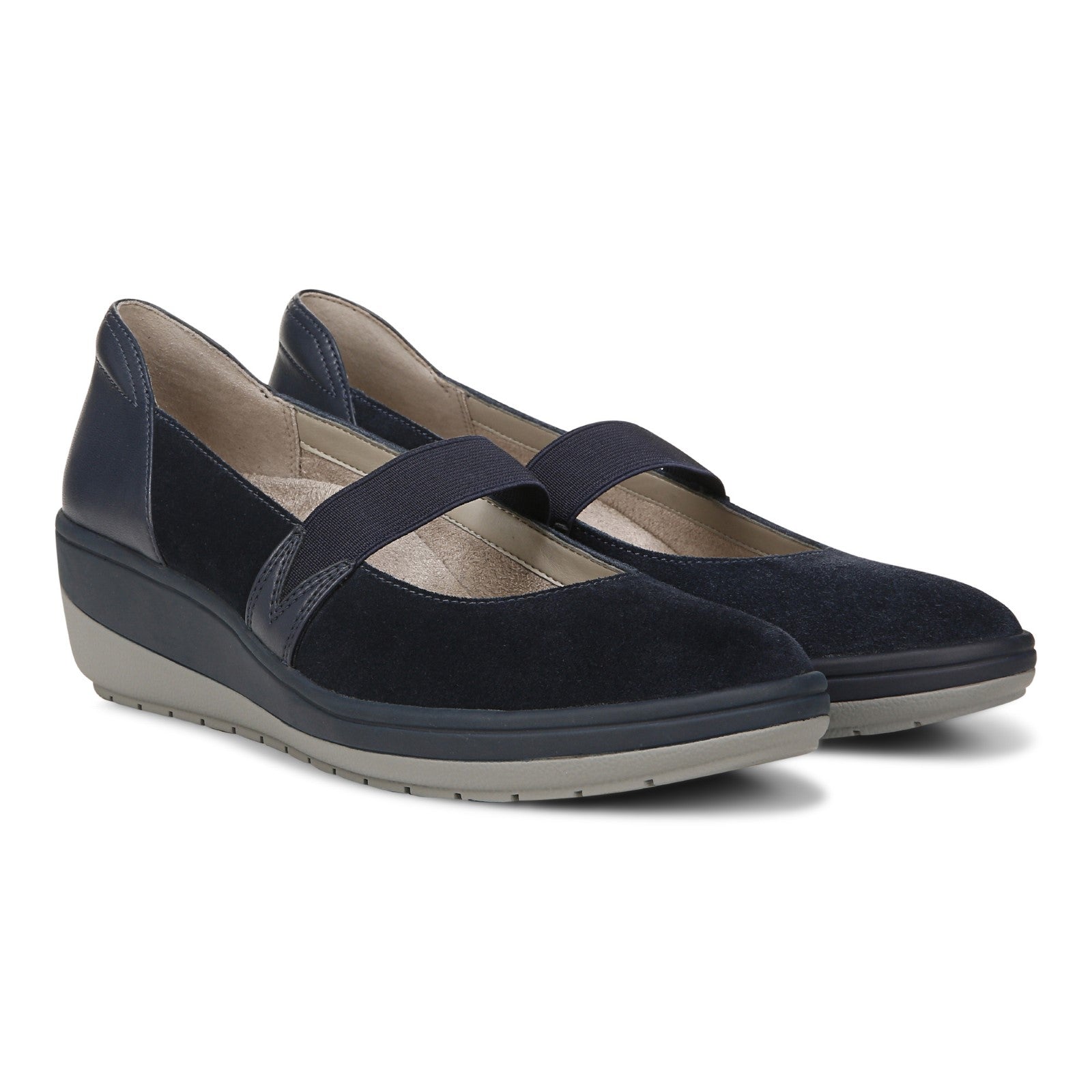 Vionic Judie Women's Mary Jane Wedge Casual Shoe - Navy - Pair