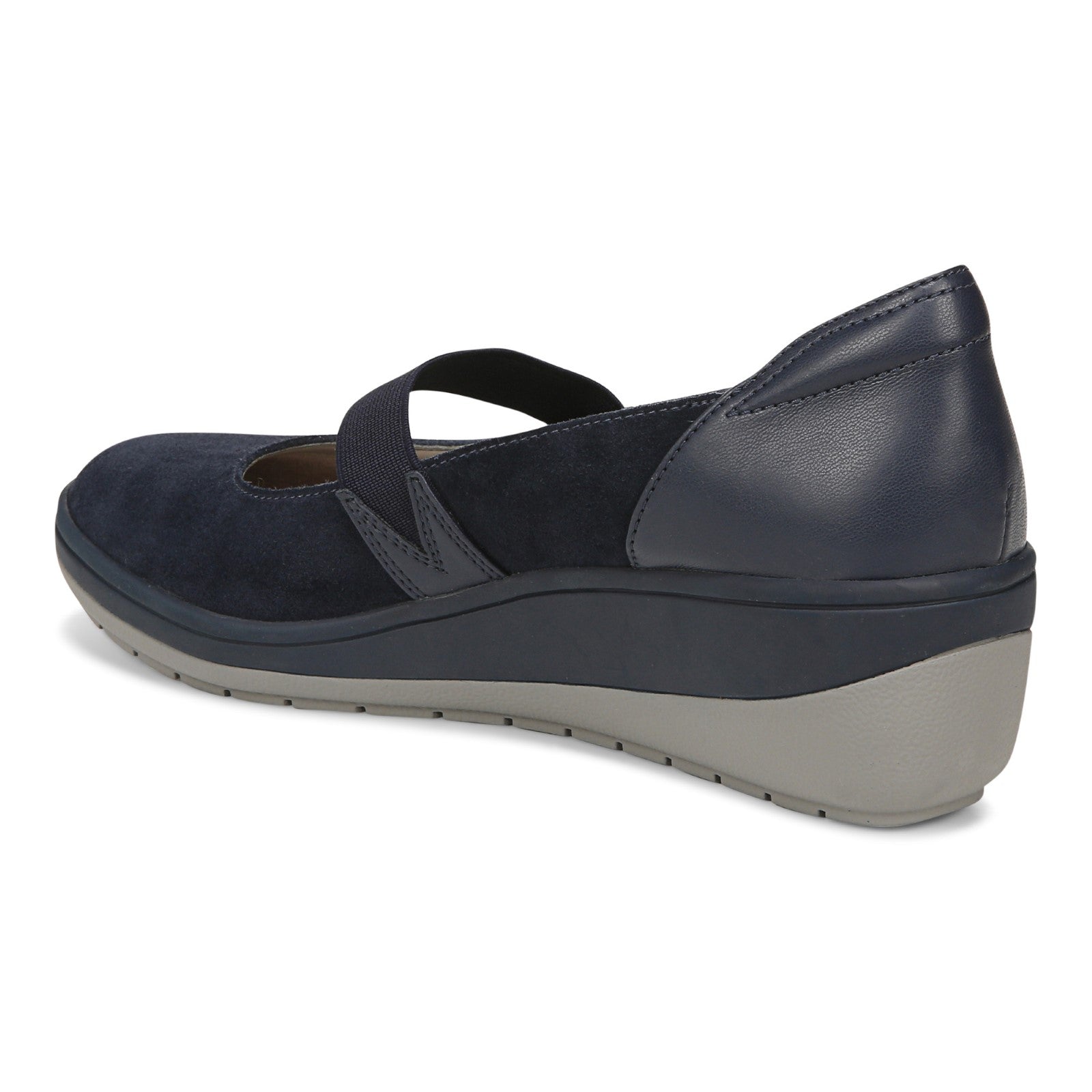 Vionic Judie Women's Mary Jane Wedge Casual Shoe - Navy - Back angle