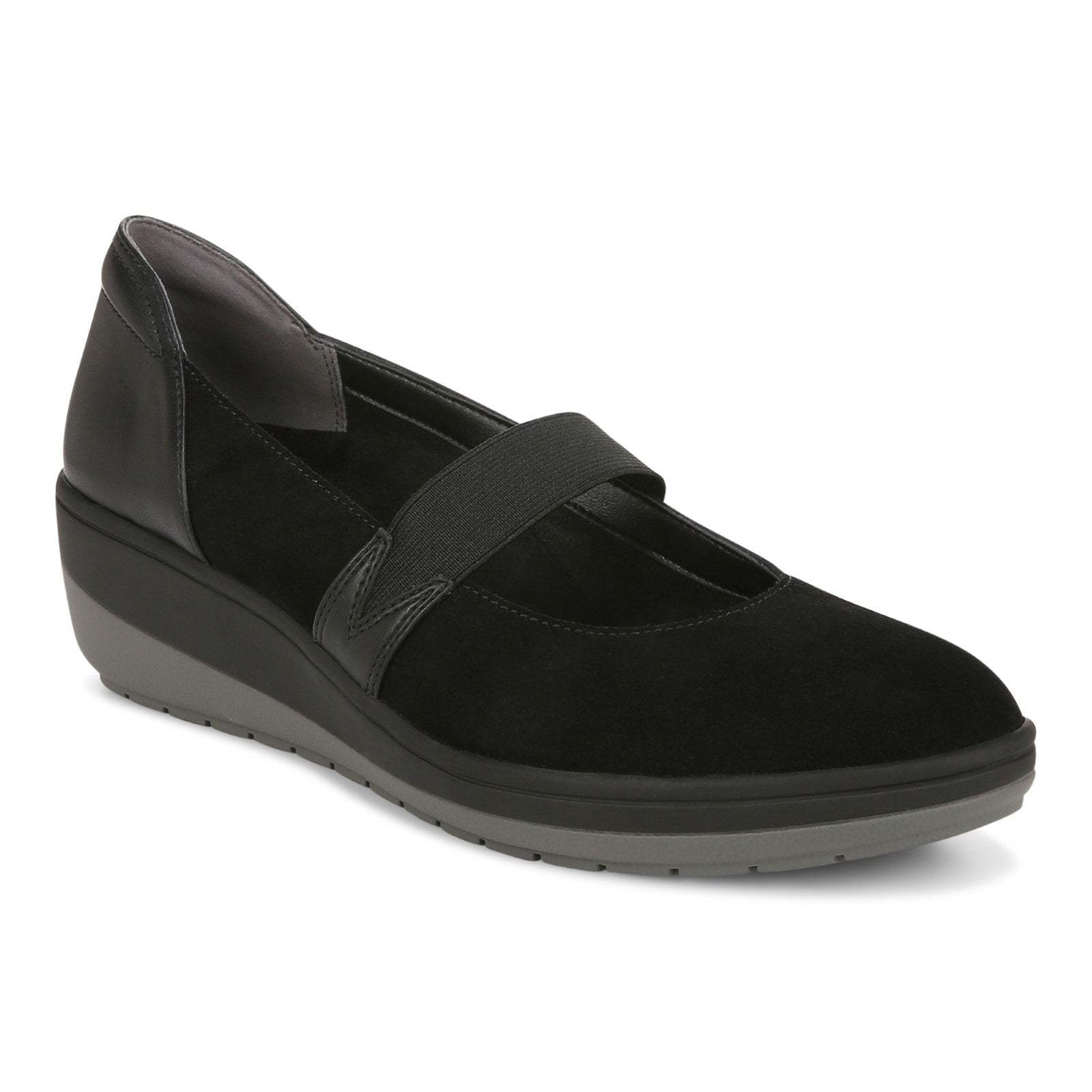 Vionic Judie Women's Mary Jane Wedge Casual Shoe - Black - Angle main