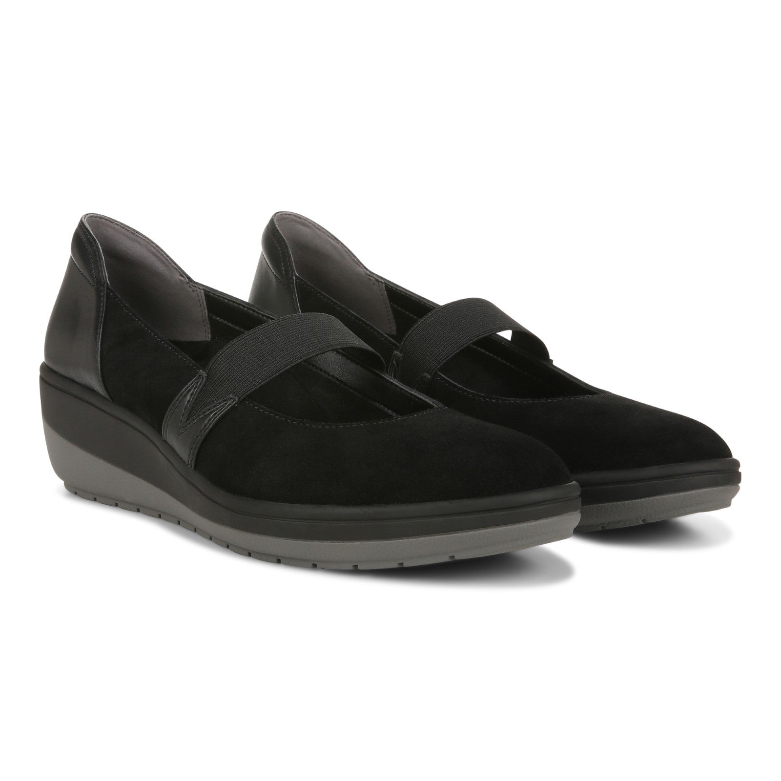 Vionic Judie Women's Mary Jane Wedge Casual Shoe - Black - Pair