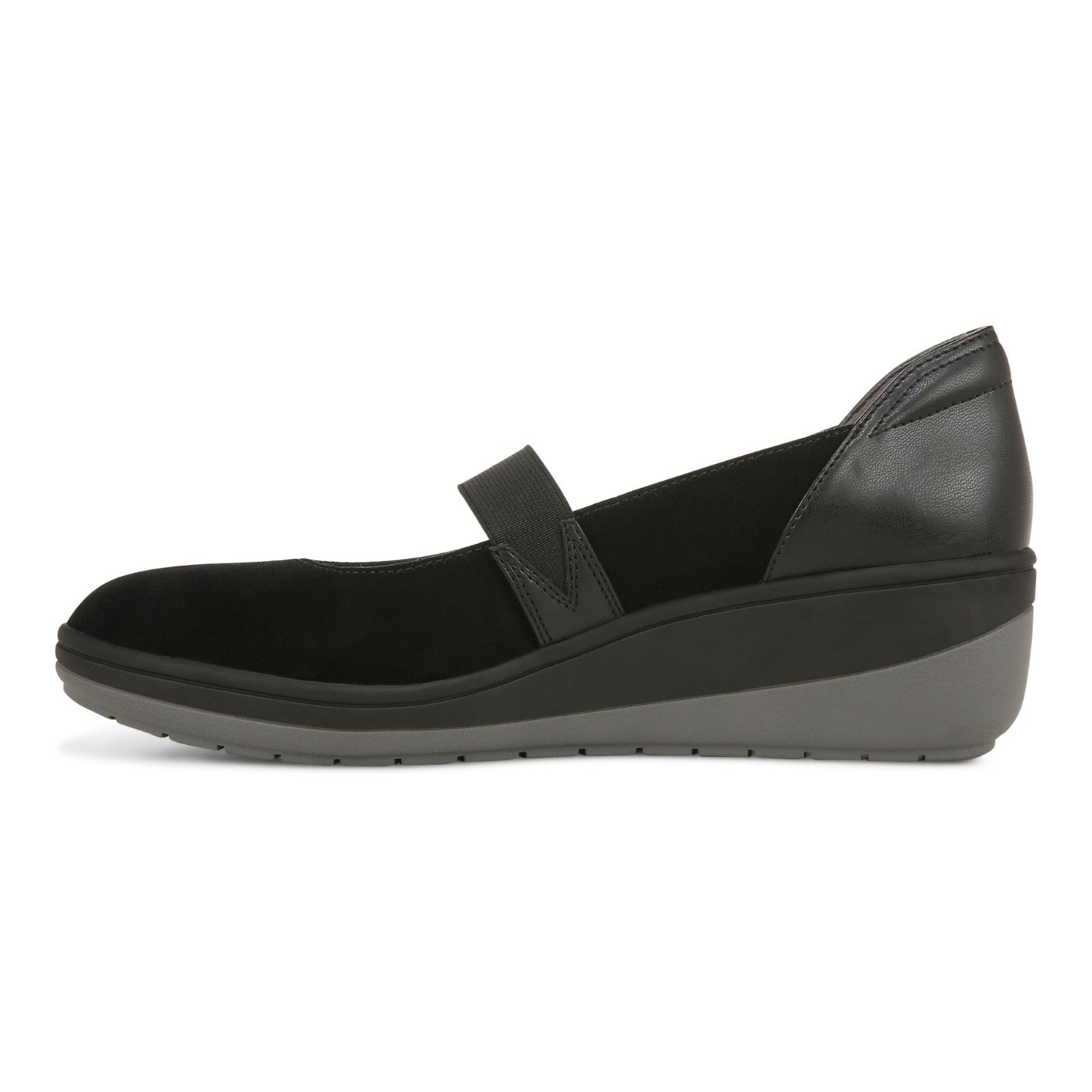 Vionic Judie Women's Mary Jane Wedge Casual Shoe - Black - Left Side