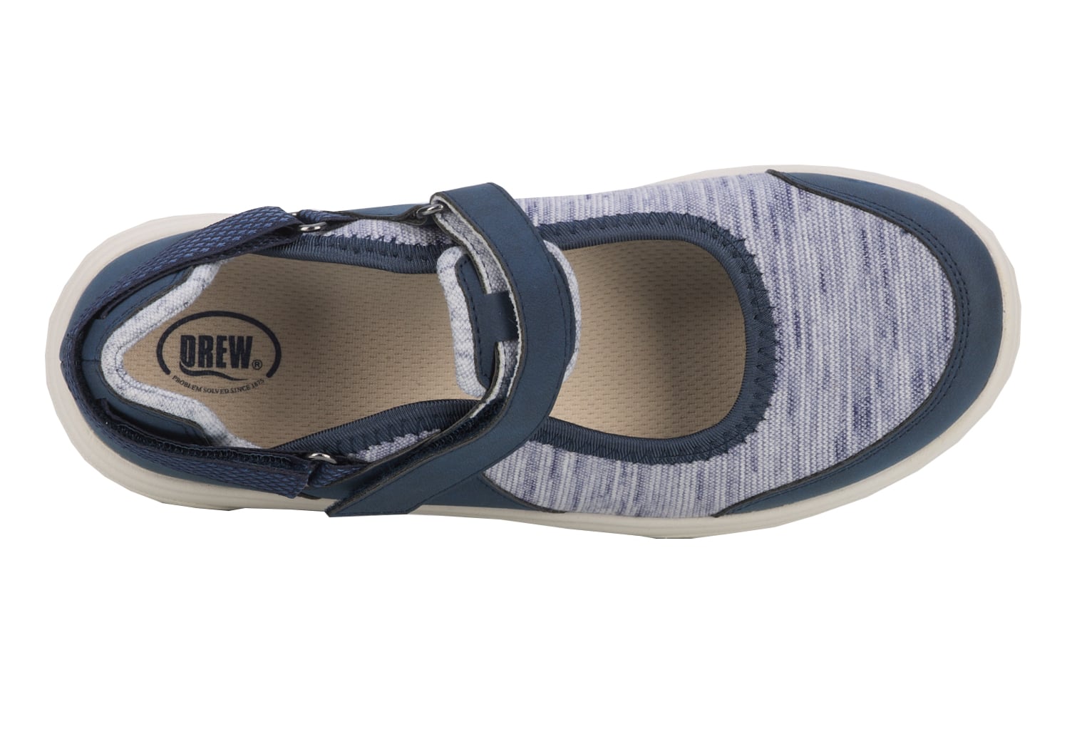 Drew Janice - Navy Combo - Sole View