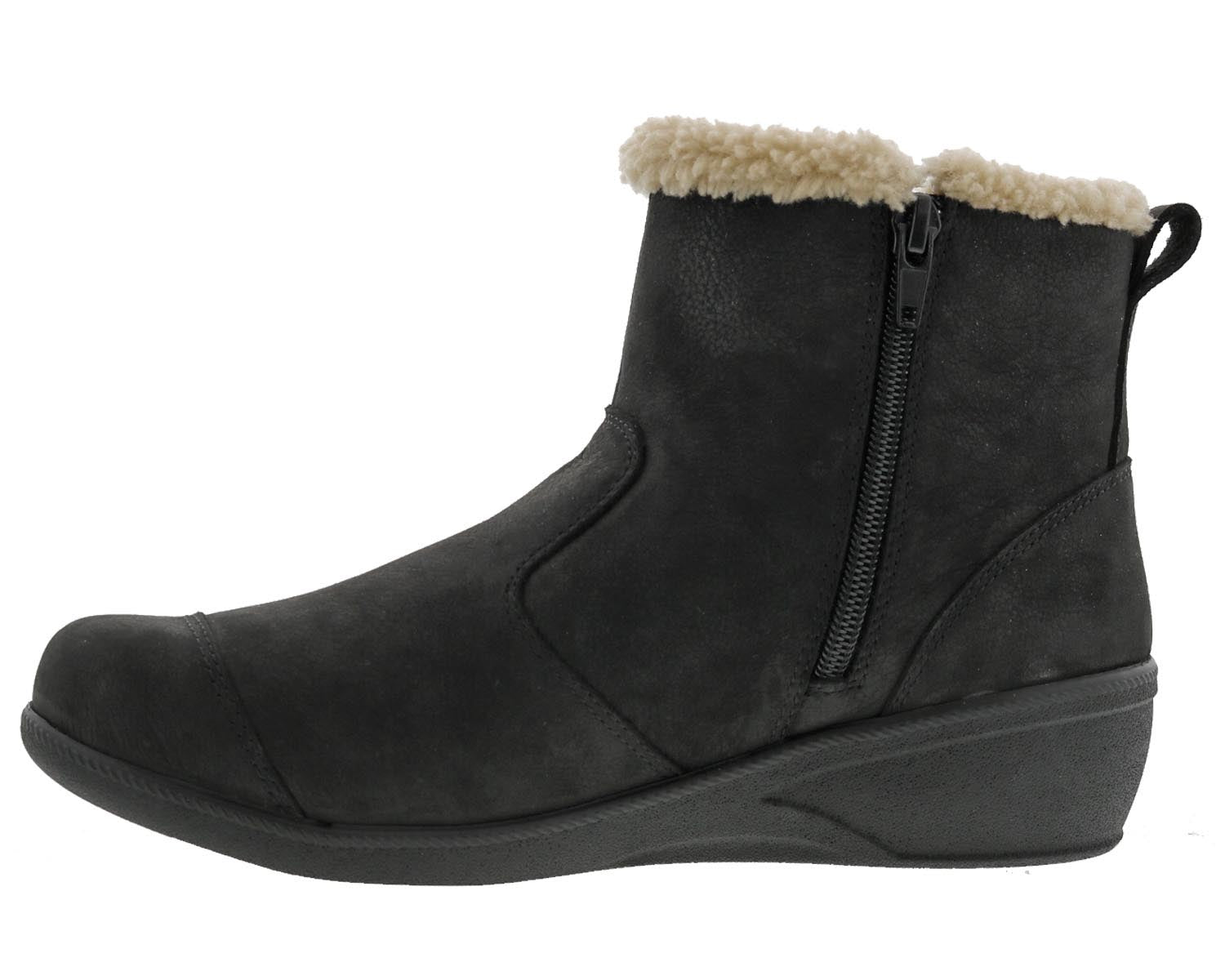 Drew Jayla Women's Orthotic Boots - Black Nubuck - Inside View