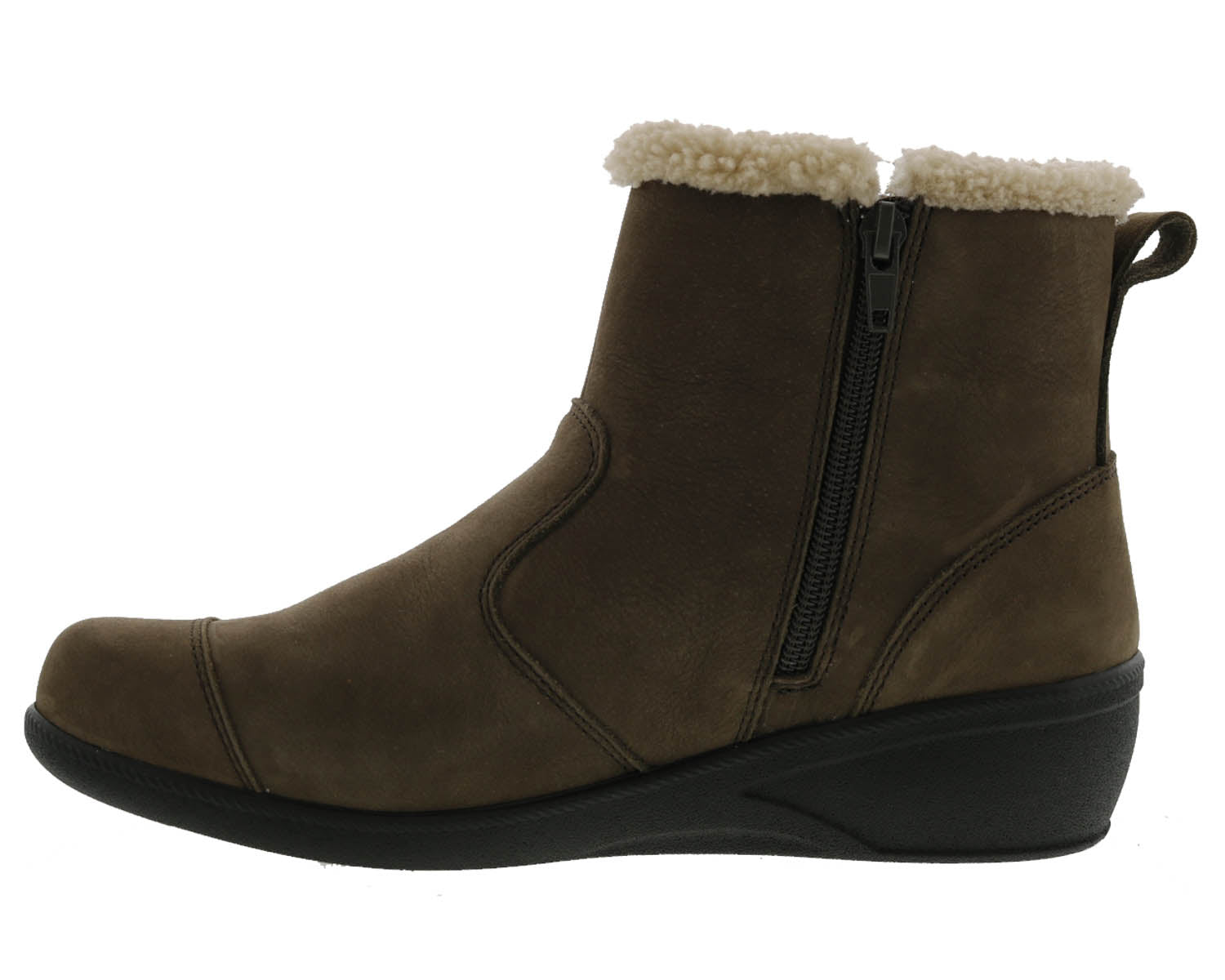 Drew Jayla Women's Orthotic Boots - Olive Nubuck - Inside View