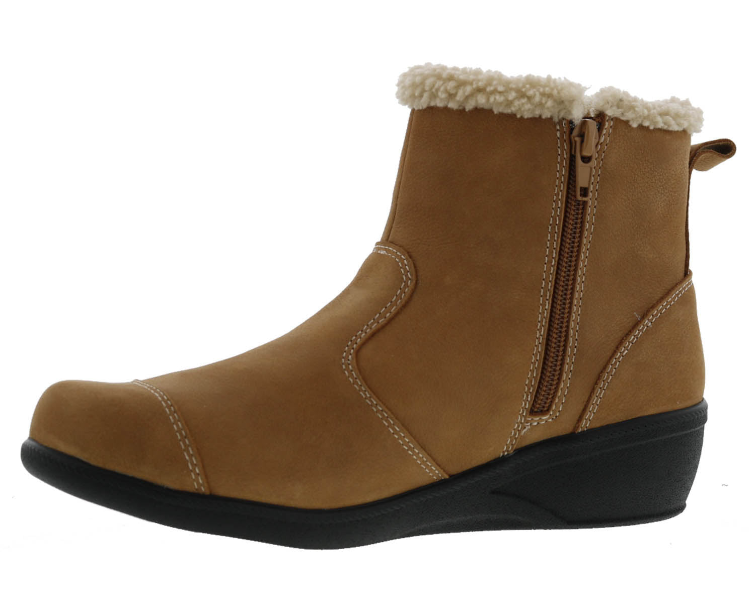 Drew Jayla Women's Orthotic Boots - Tan Nubuck - Inside View