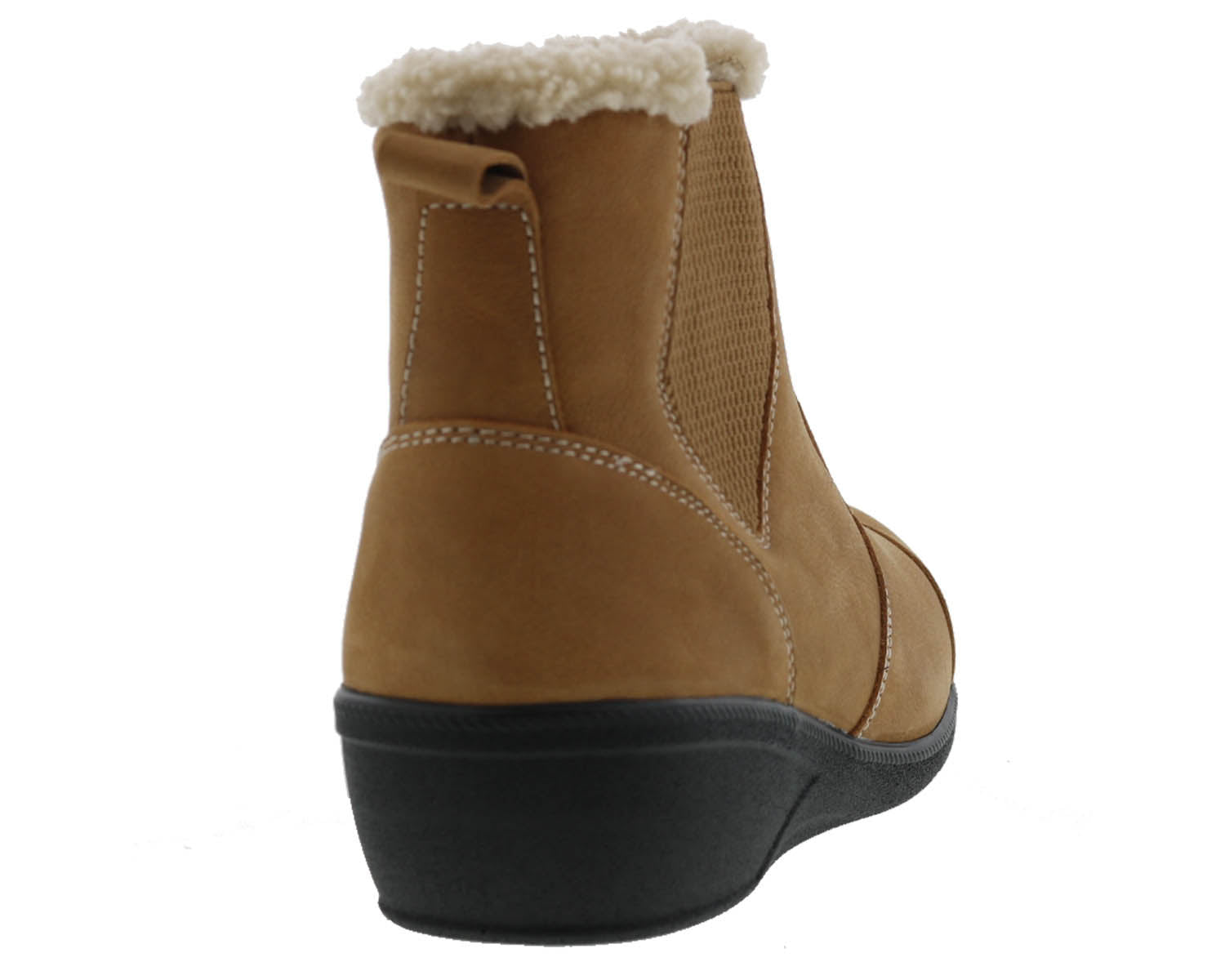 Drew Jayla Women's Orthotic Boots - Tan Nubuck - Back View