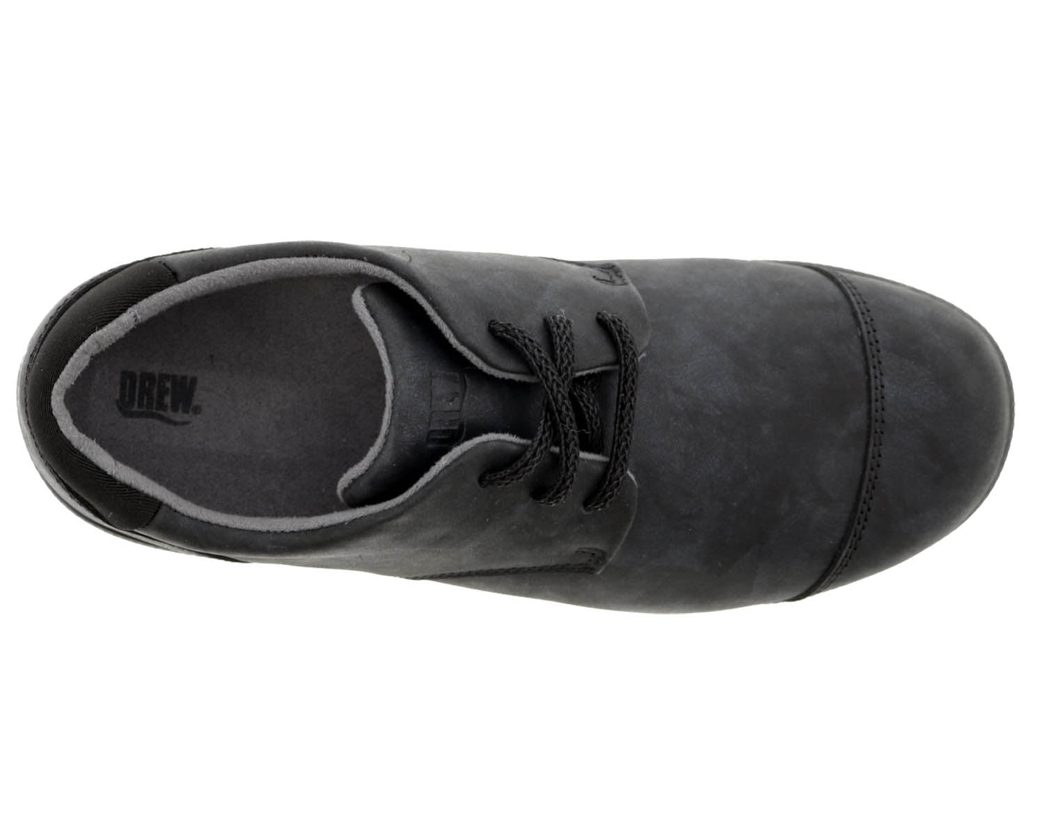 Drew Jemma Women's Therapeutic Shoe - Black Leather - Sole View