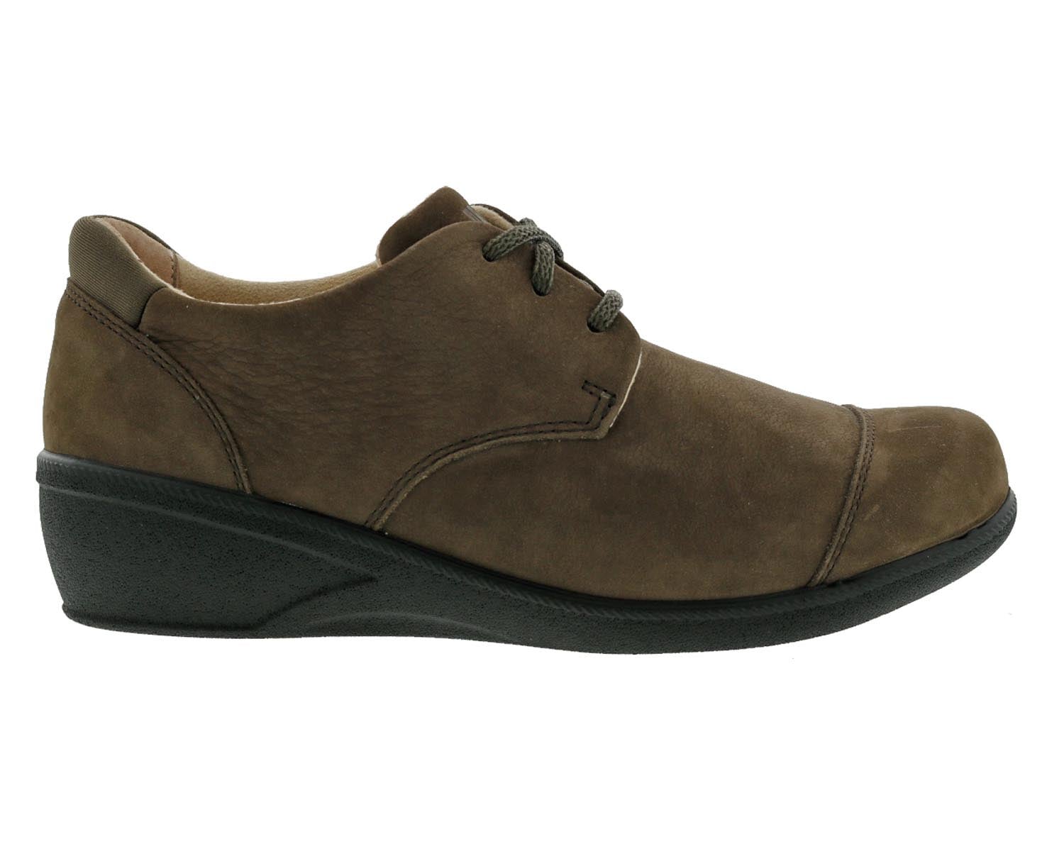 Drew Jemma Women's Therapeutic Shoe - Olive Nubuck - Outside View