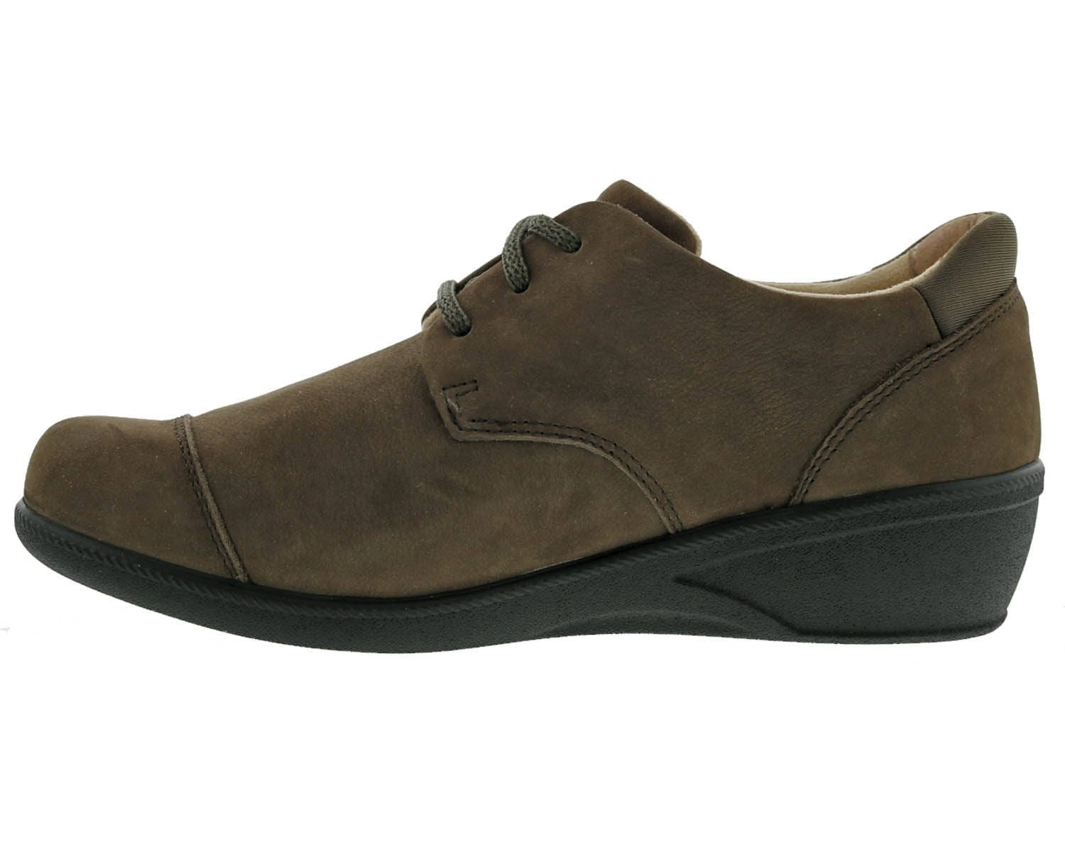 Drew Jemma Women's Therapeutic Shoe - Olive Nubuck - Inside View