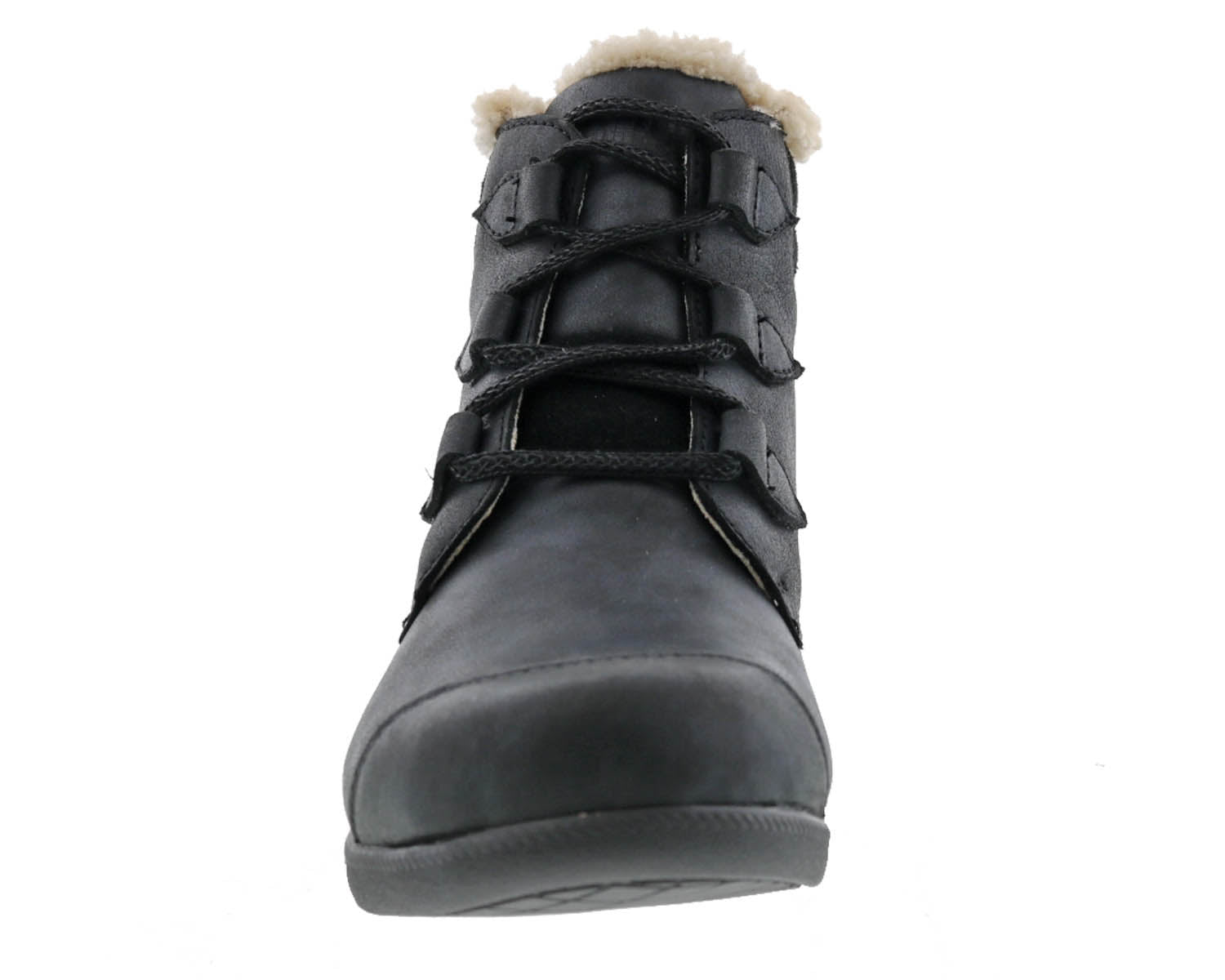 Drew Josie Women's Therapeutic Boots - Black Leather - Front View