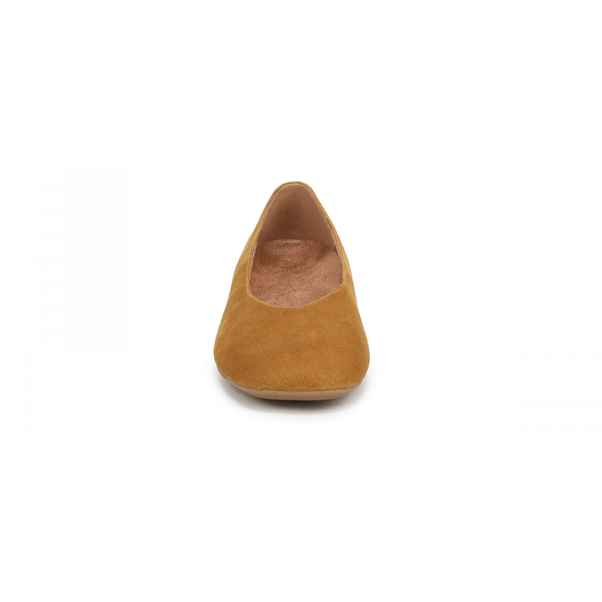 Vionic Petra Women's Ballet Flats - Golden Brown - Front of Shoe