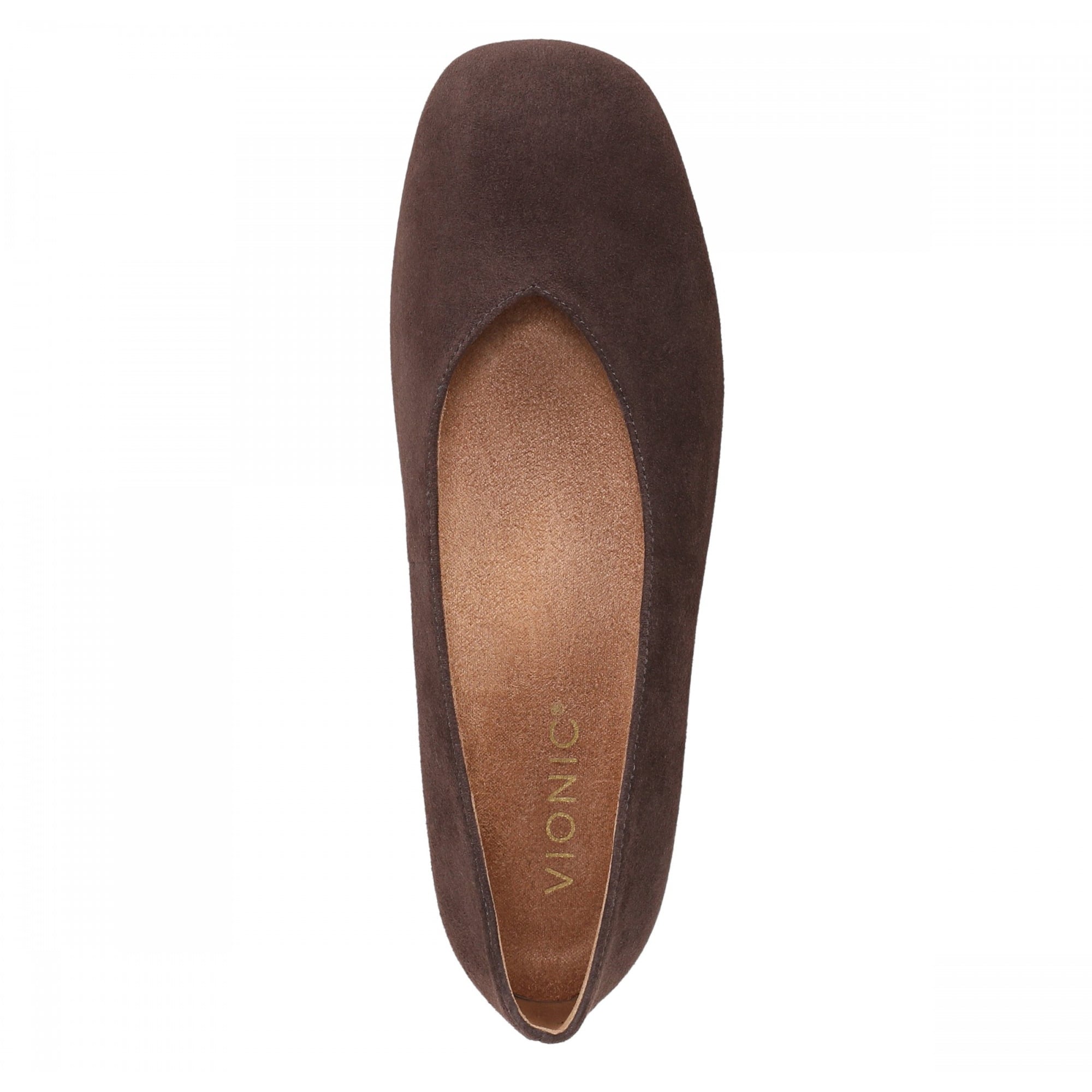 Vionic Petra Women's Ballet Flats - Chocolate Ganache - Top