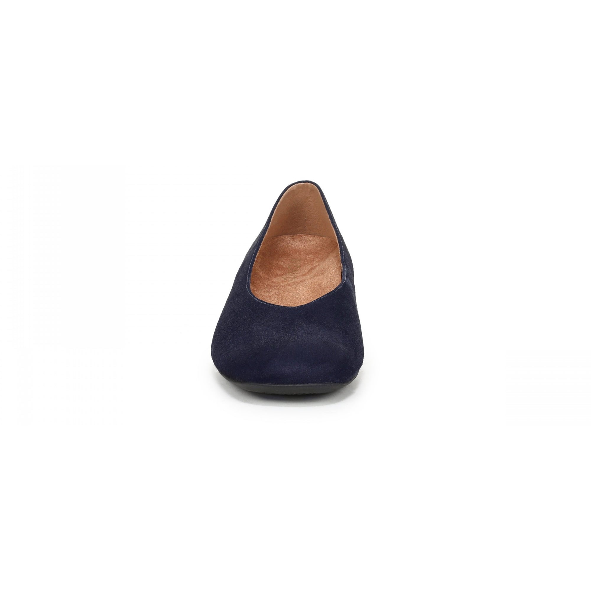 Vionic Petra Women's Ballet Flats - Navy Blazer - Front of Shoe
