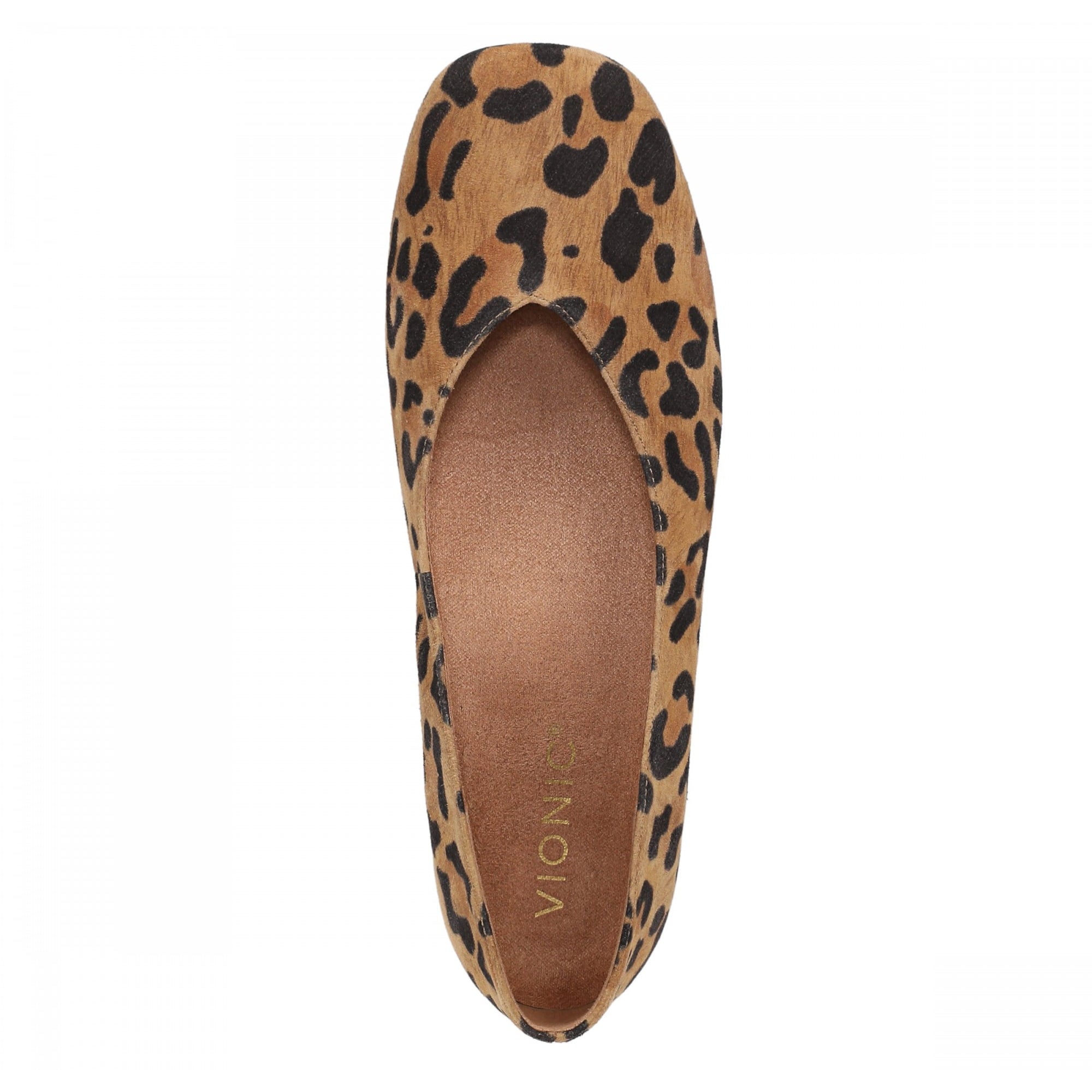 Vionic Petra Women's Ballet Flats - Tan Leopard - Top