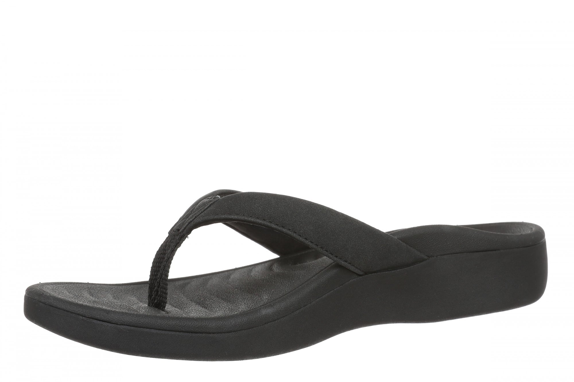 Vionic Tomales Women's Toe-Post Sandal - Black - Left angle