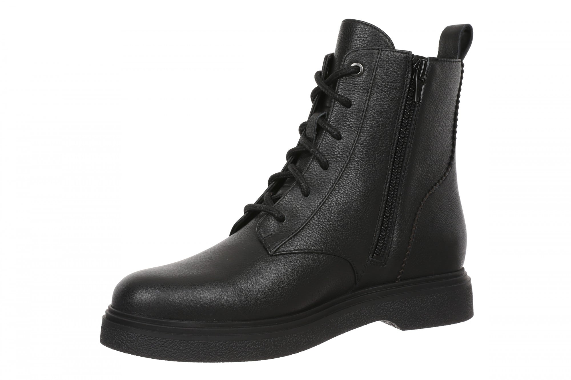 Vionic Delaney Women's Leather Ankle Boot - Black - Left angle