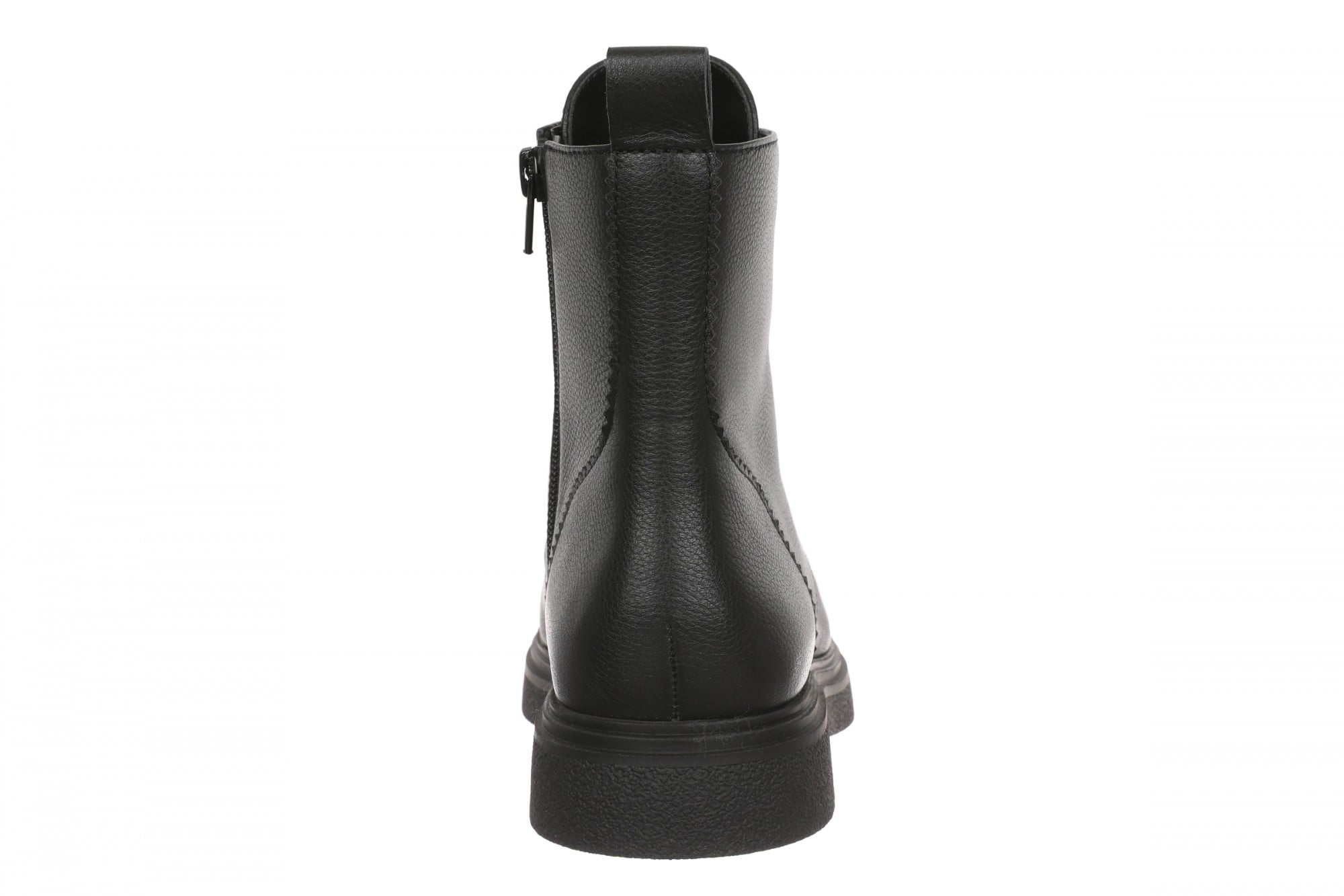Vionic Delaney Women's Leather Ankle Boot - Black - Back
