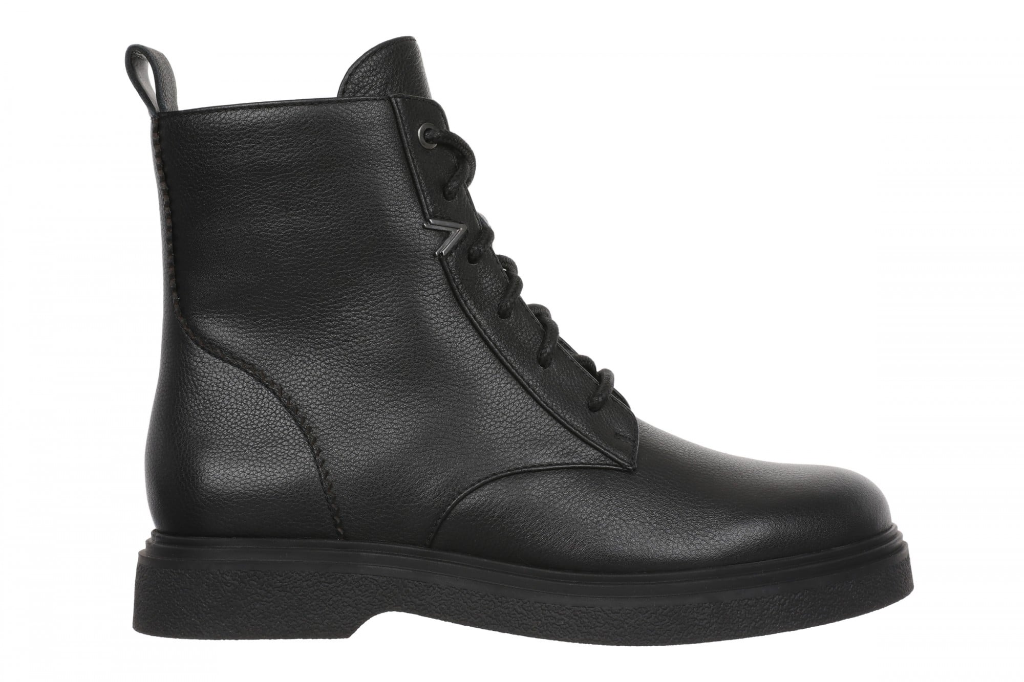 Vionic Delaney Women's Leather Ankle Boot - Black - Side