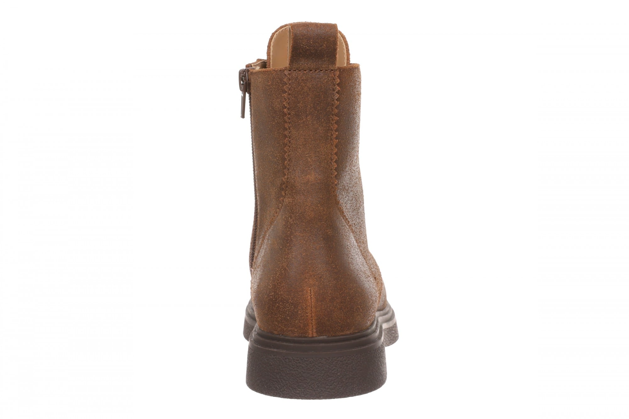 Vionic Delaney Women's Leather Ankle Boot - Hazelnut - Back