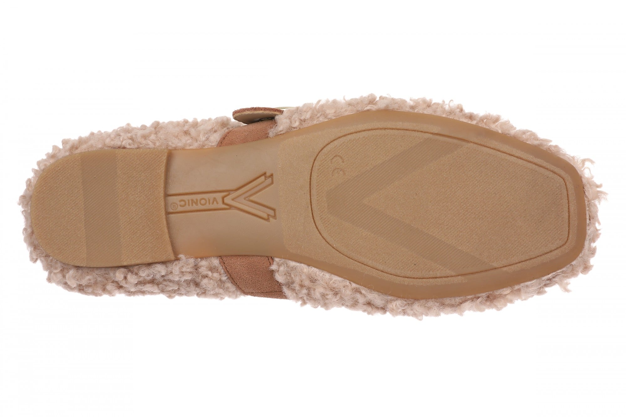 Vionic Hattie Cozy Women's Faux Shearling Mary Jane - Rugby Tan - Bottom