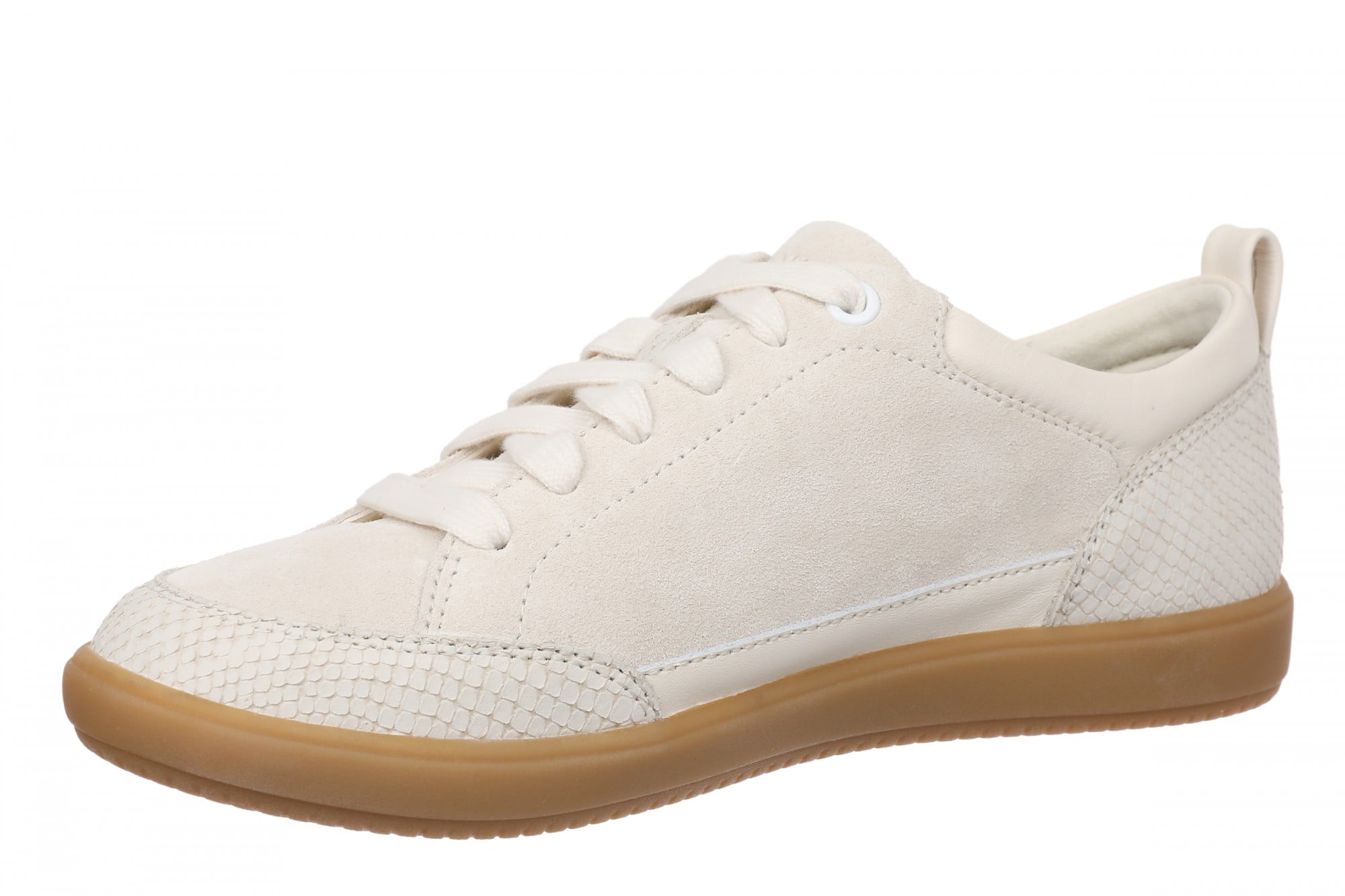 Vionic Larkspur Women's Lace-Up Walking Sneaker - Ivory - Left angle