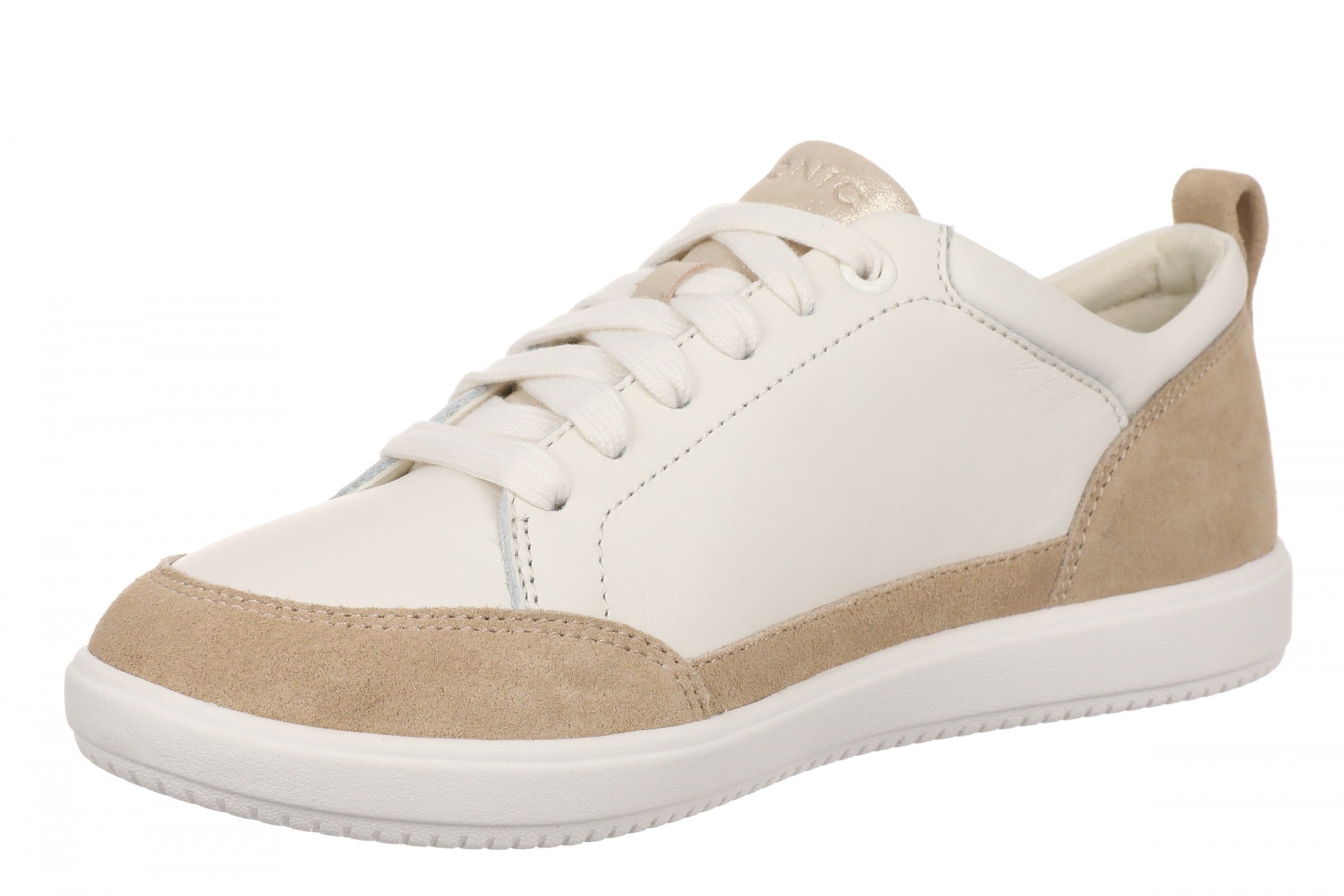 Vionic Larkspur Women's Lace-Up Walking Sneaker - Cream Multi - Left angle