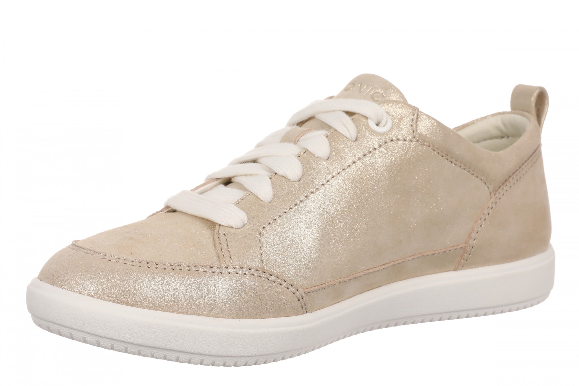 Vionic Larkspur Women's Lace-Up Walking Sneaker - Gold - Left angle