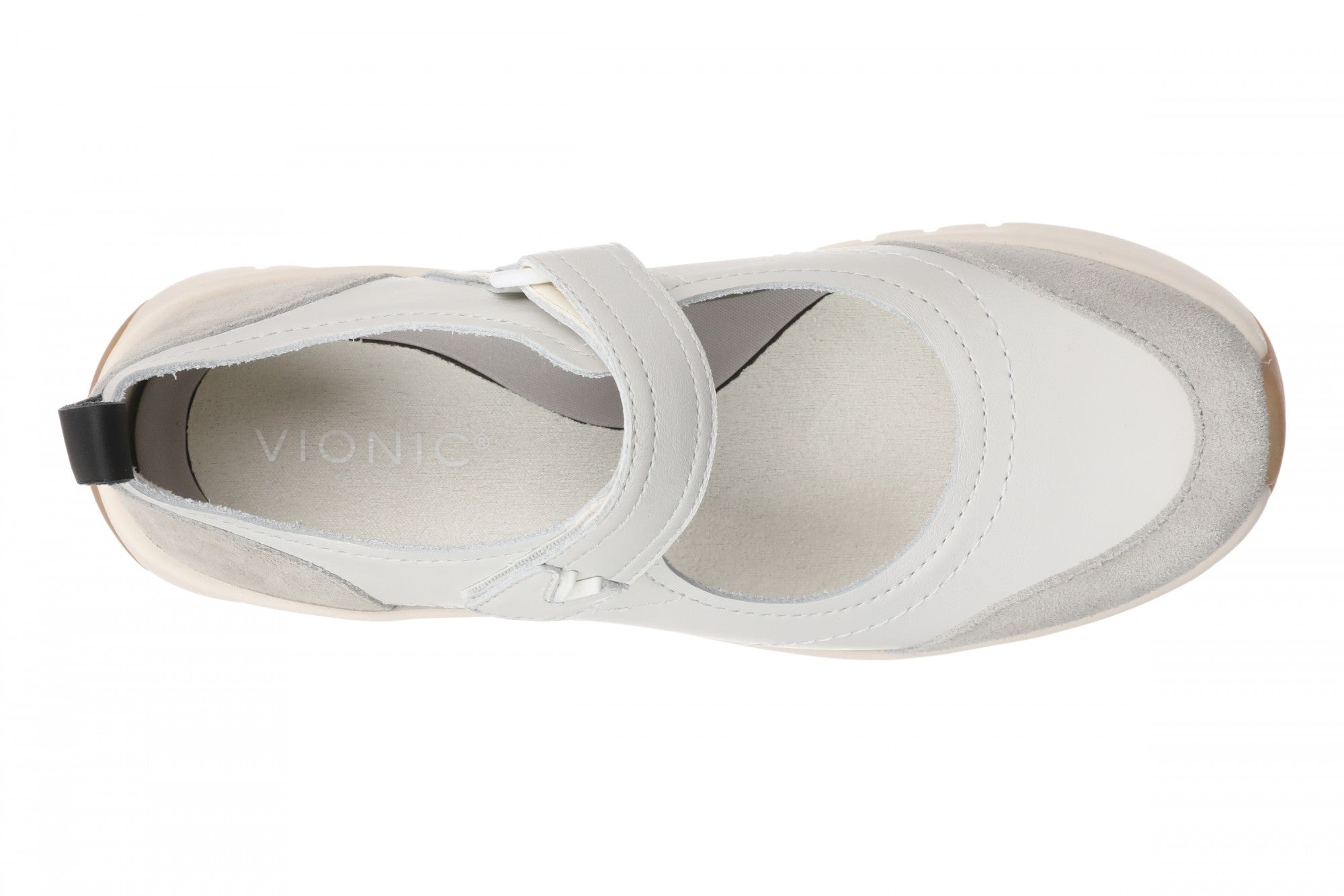 Vionic Uptown Mary Jane Sneaker Women's Fashion Sneakers - Pearl White - Top