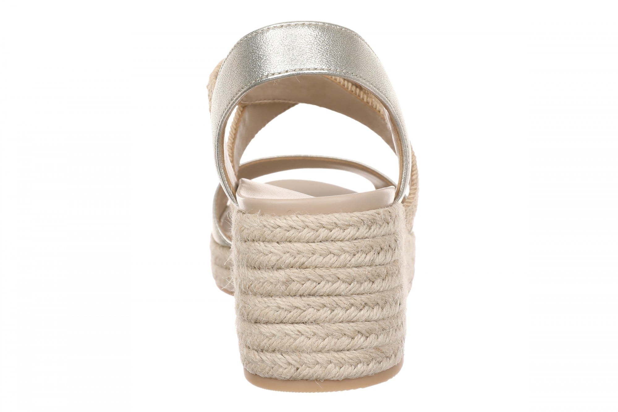 Vionic Soren Women's Espadrille Wedge Arch Support Sandal - Gold/Natural - Back