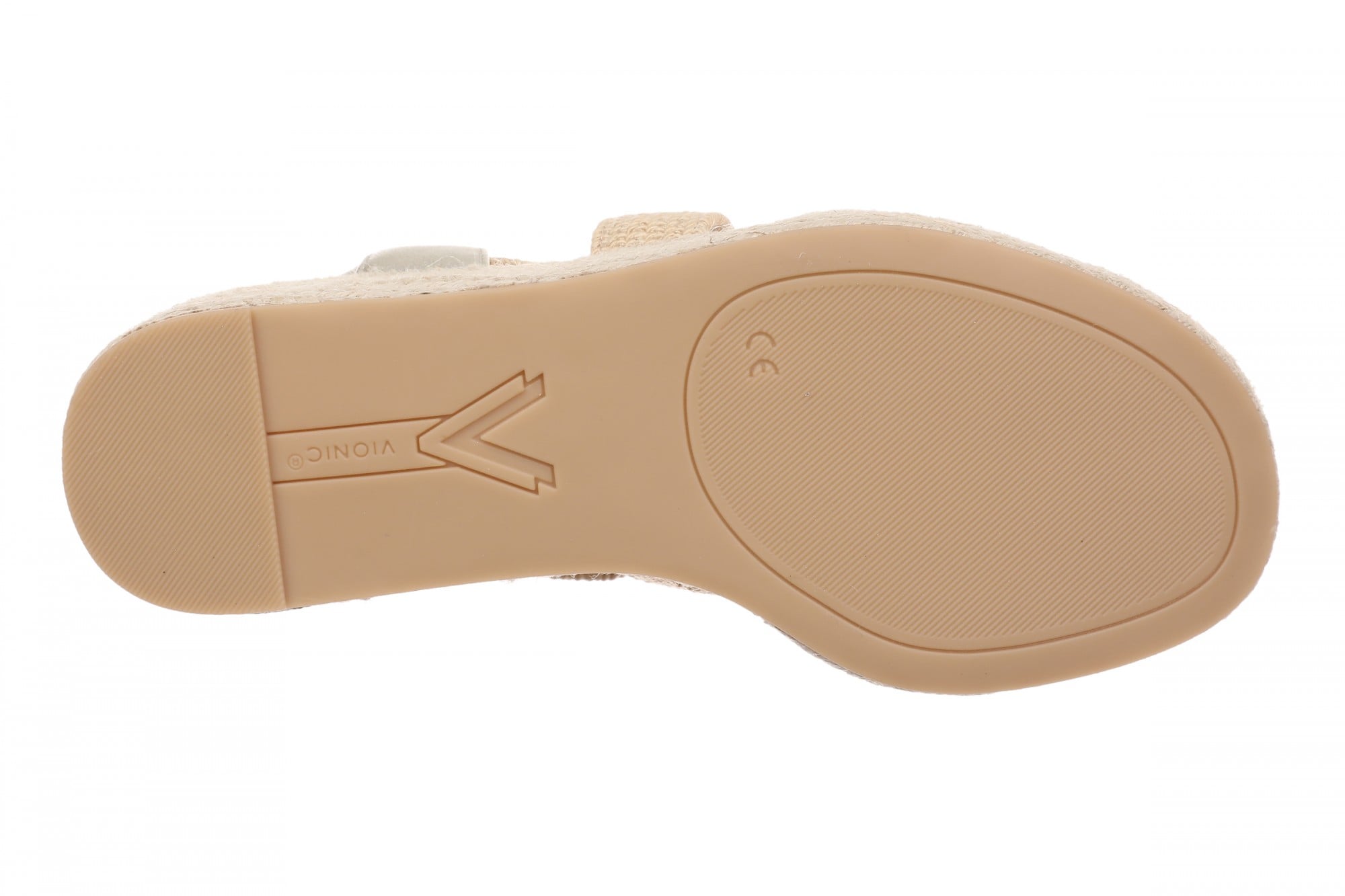 Vionic Soren Women's Espadrille Wedge Arch Support Sandal - Gold/Natural - Bottom