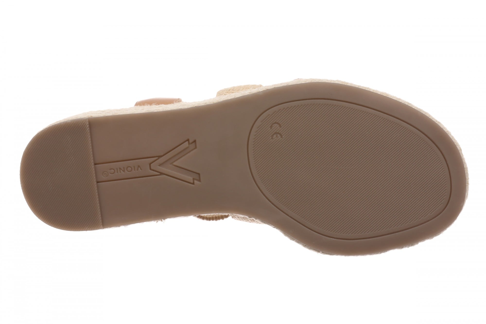 Vionic Soren Women's Espadrille Wedge Arch Support Sandal - Fawn/Natural - Bottom