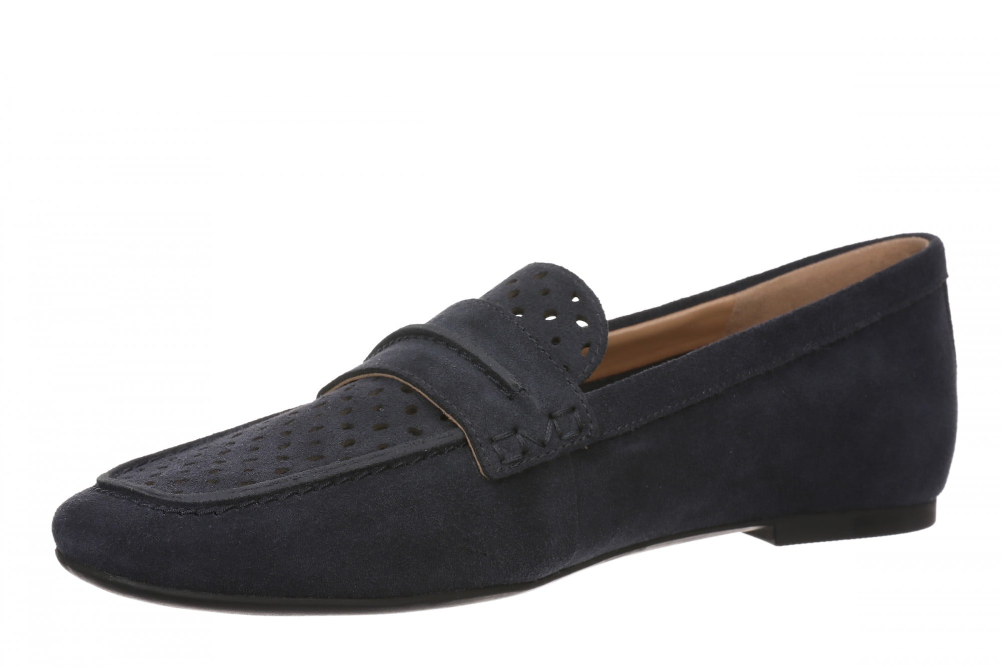 Vionic Henley Perf Women's Perforated Supportive Loafer - Navy Blazer - Left angle