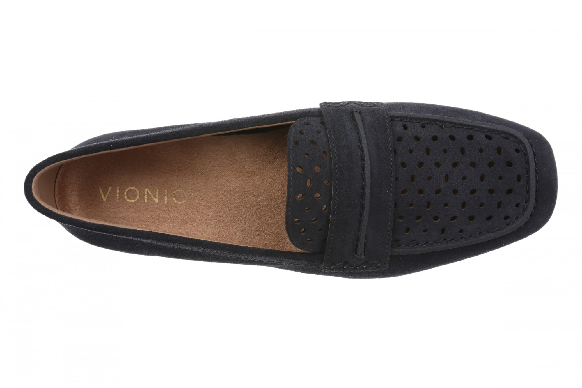 Vionic Henley Perf Women's Perforated Supportive Loafer - Navy Blazer - Top