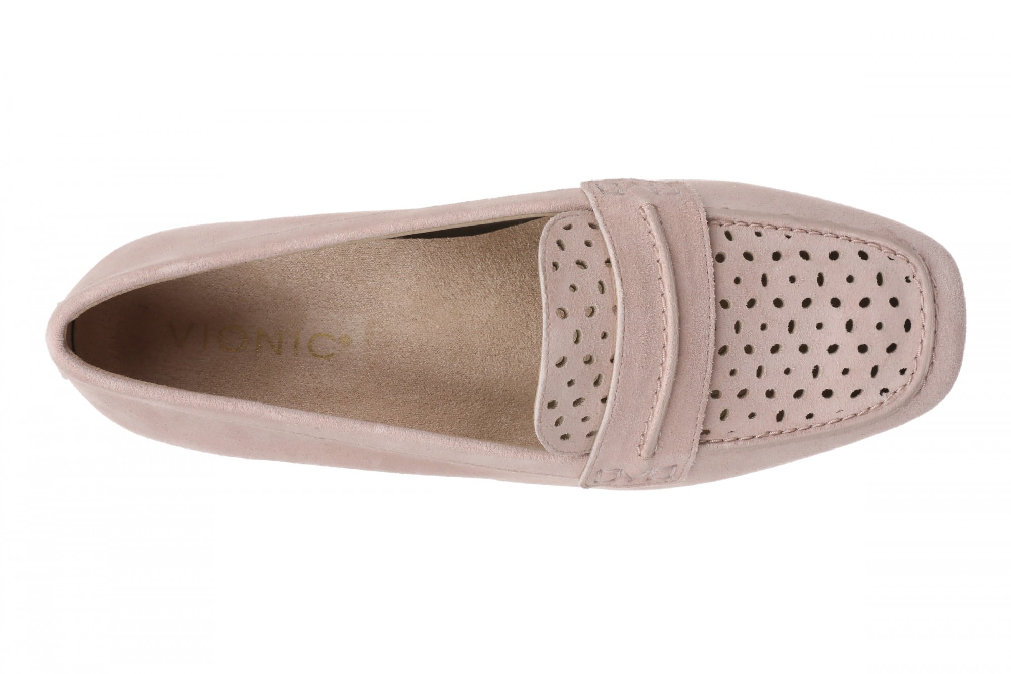 Vionic Henley Perf Women's Perforated Supportive Loafer - Misty Rose - Top