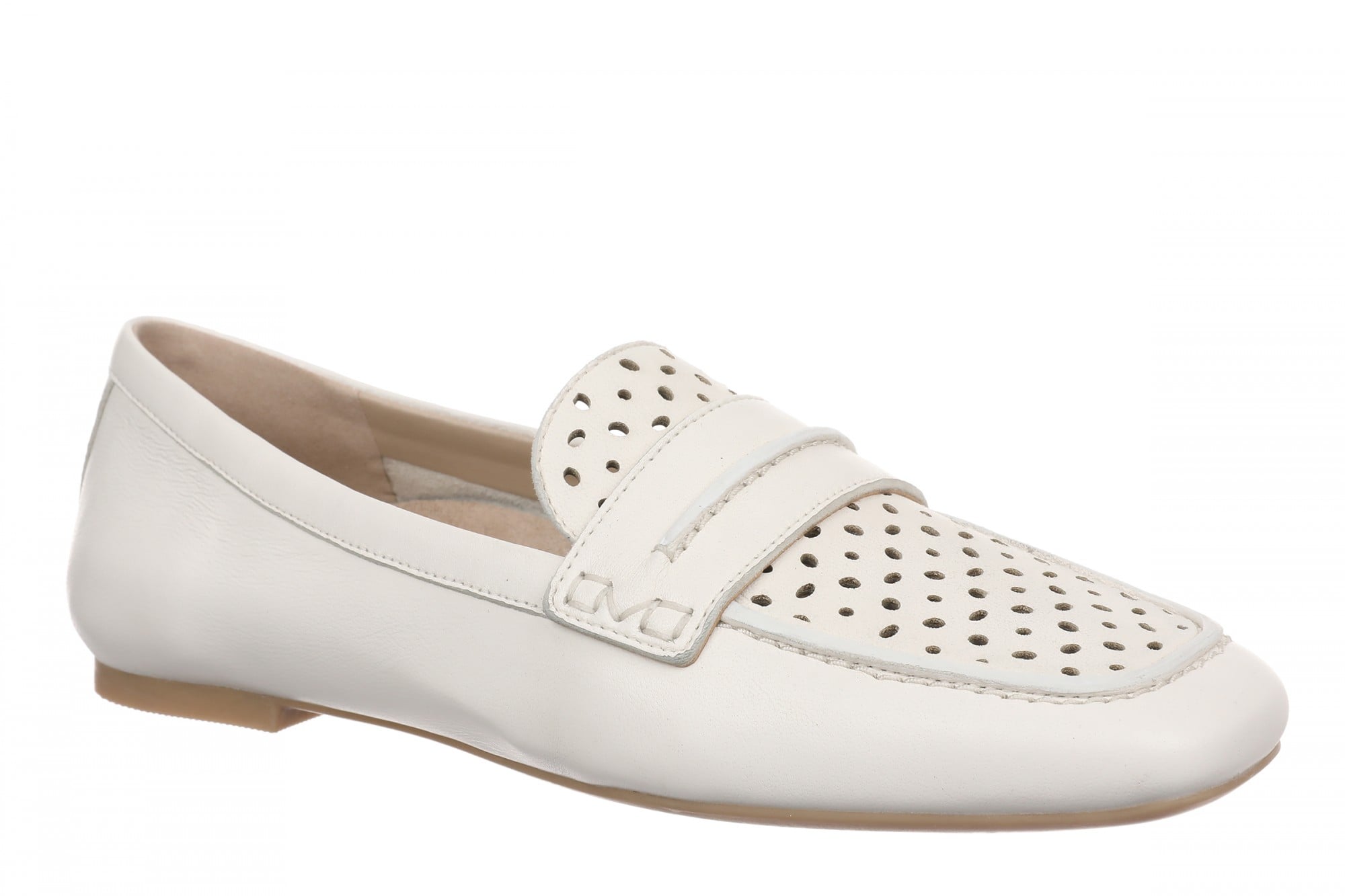 Vionic Henley Perf Women's Perforated Supportive Loafer - Ivory - Angle main