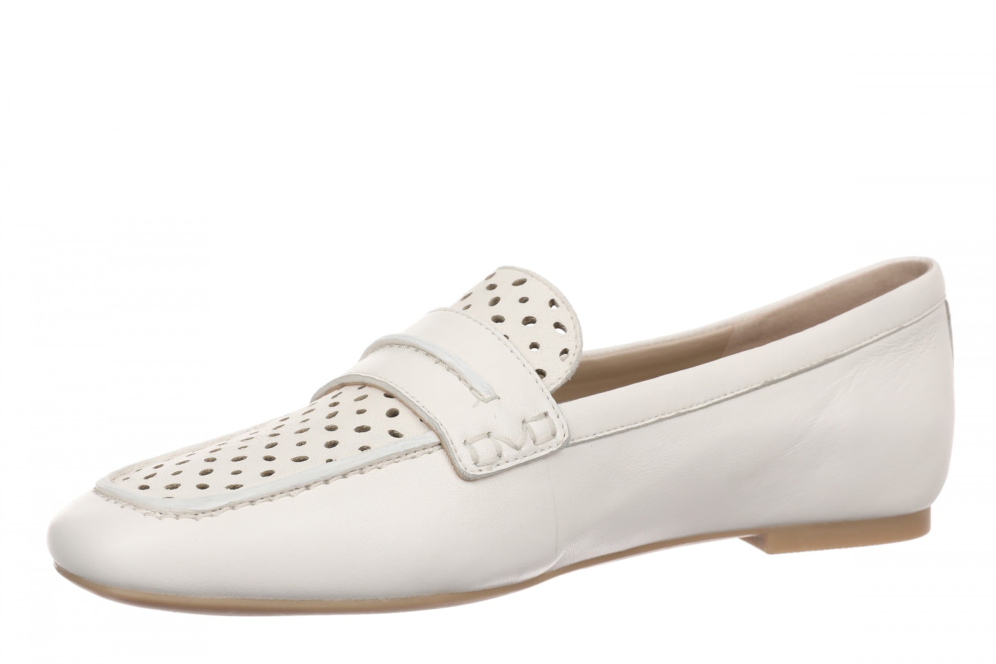 Vionic Henley Perf Women's Perforated Supportive Loafer - Ivory - Left angle