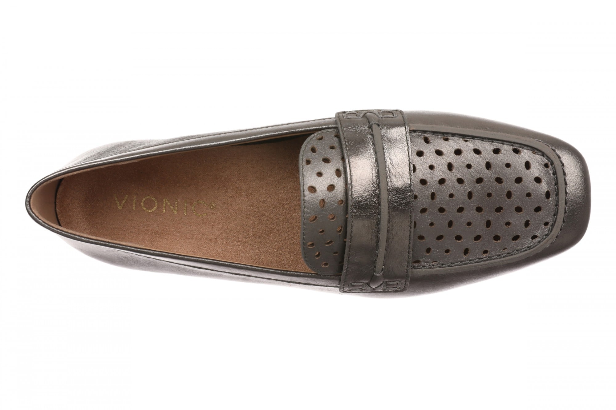 Vionic Henley Perf Women's Perforated Supportive Loafer - Gunmetal - Top