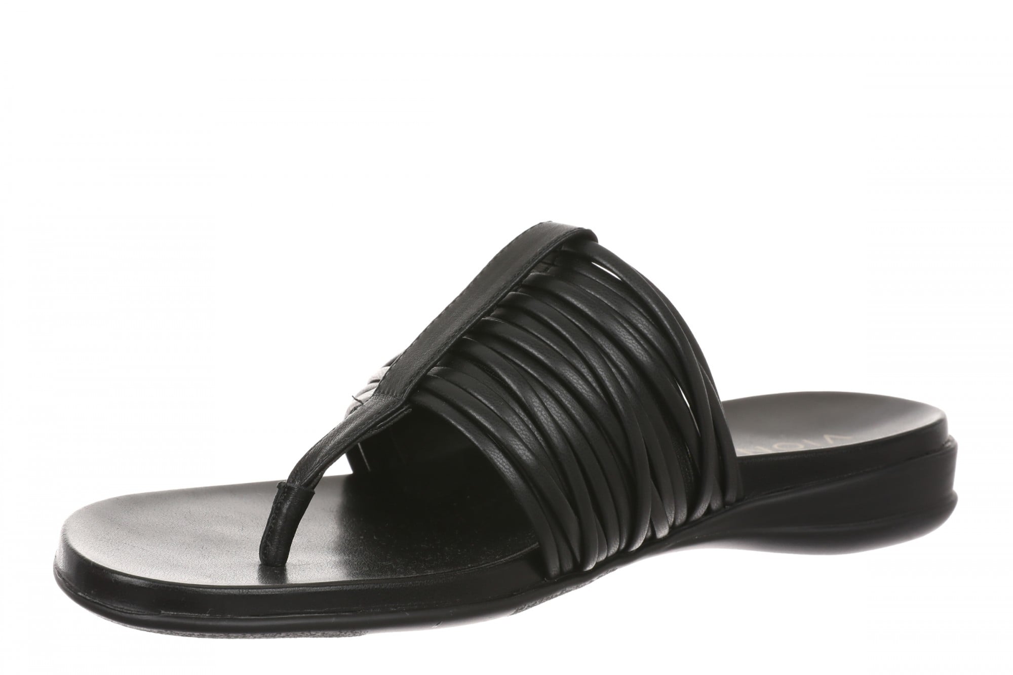 Vionic Amara Women's Cushioned Thong Sandal - Black - Left angle