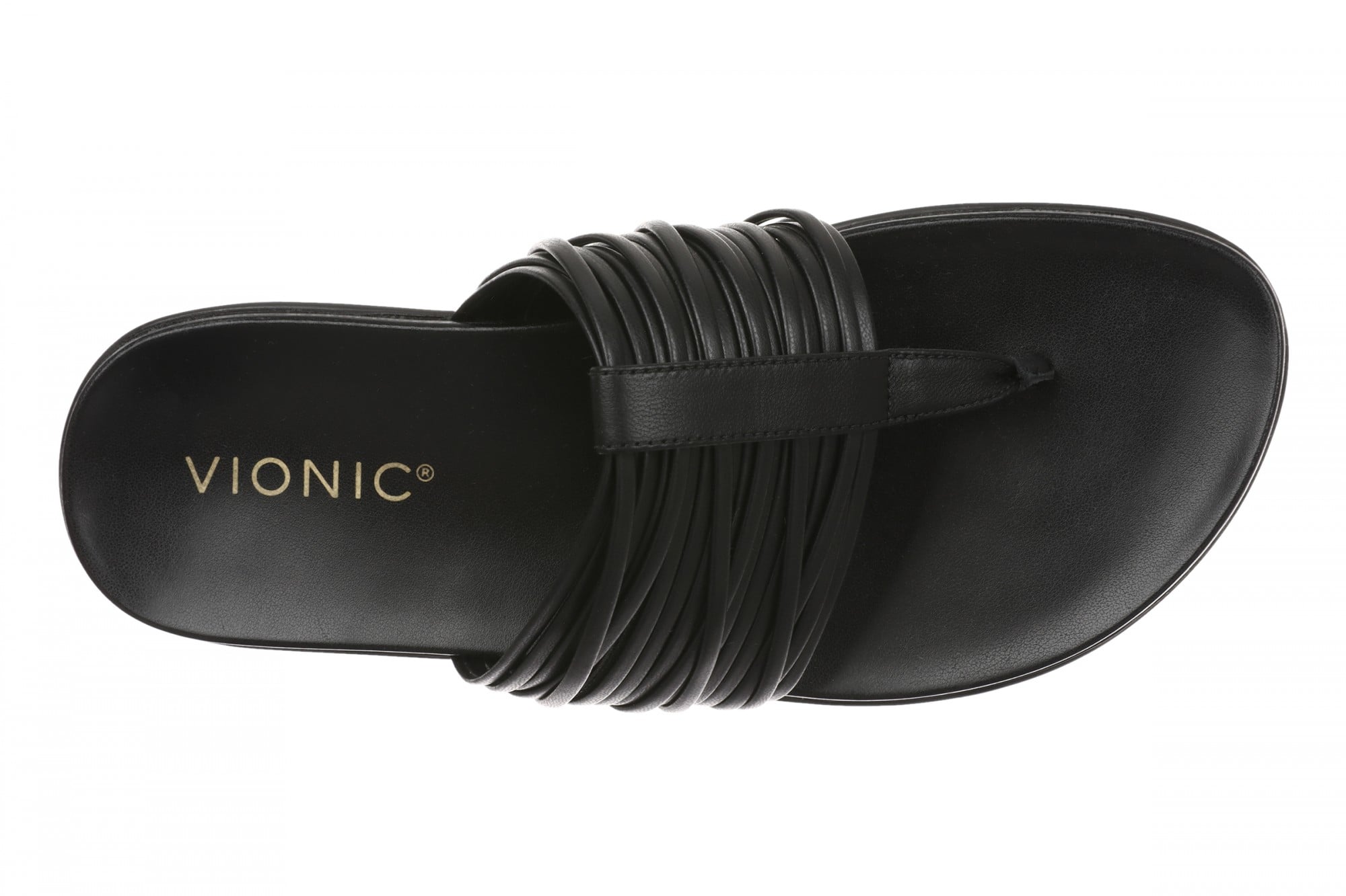Vionic Amara Women's Cushioned Thong Sandal - Black - Top