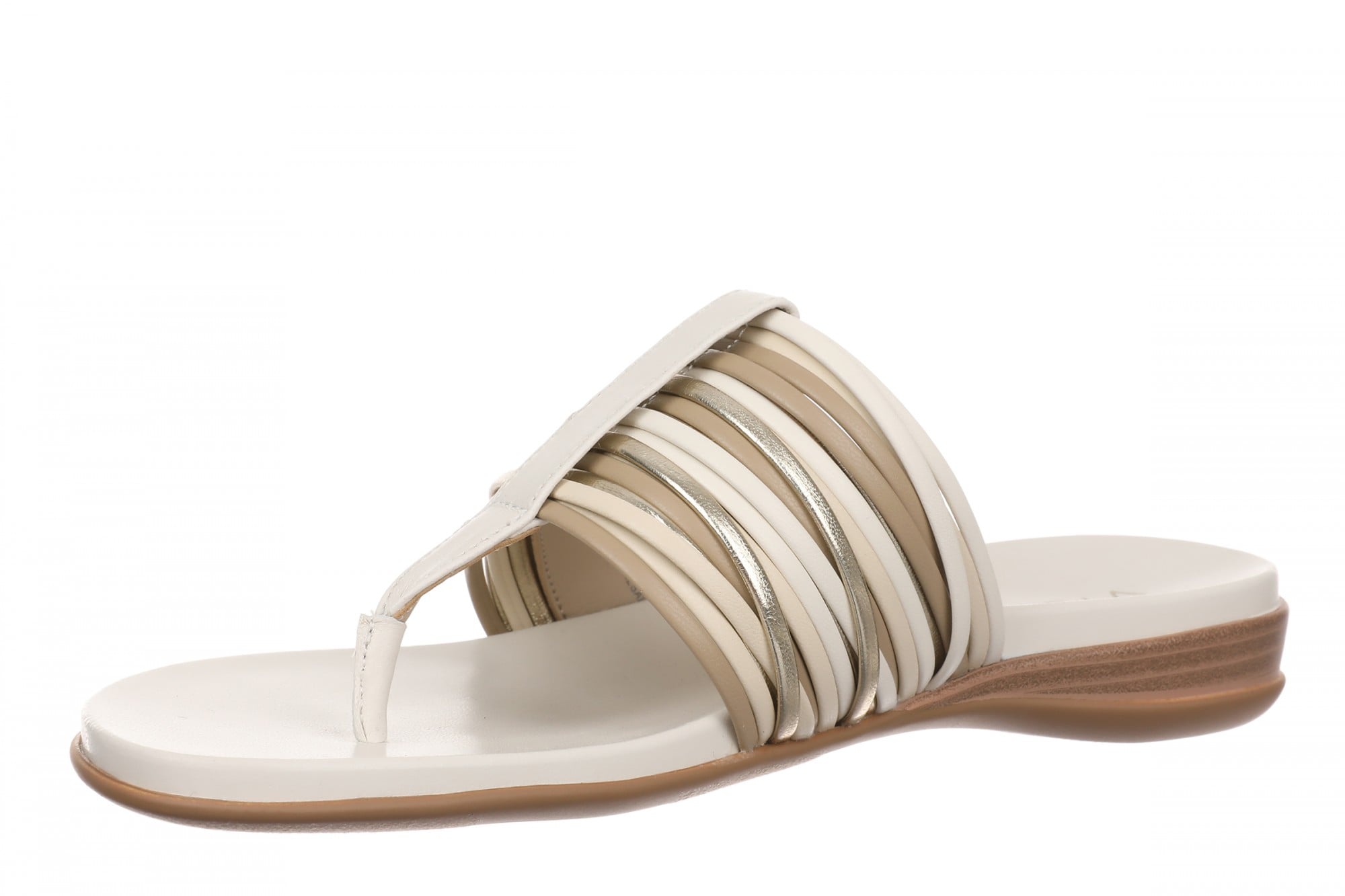 Vionic Amara Women's Cushioned Thong Sandal - Cream Multi - Left angle