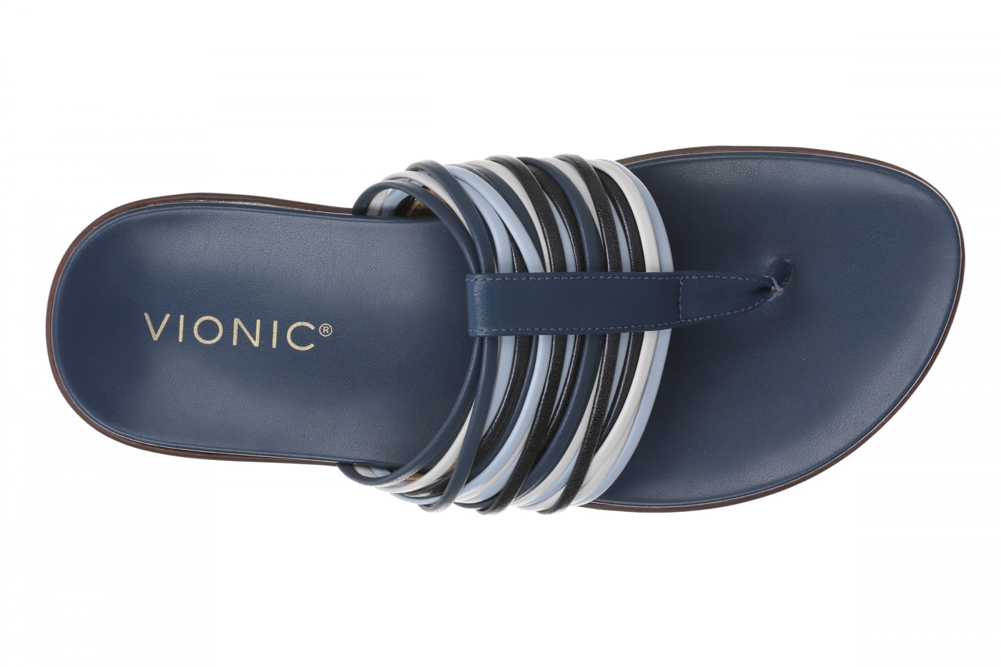 Vionic Amara Women's Cushioned Thong Sandal - Dark Denim Multi - Top