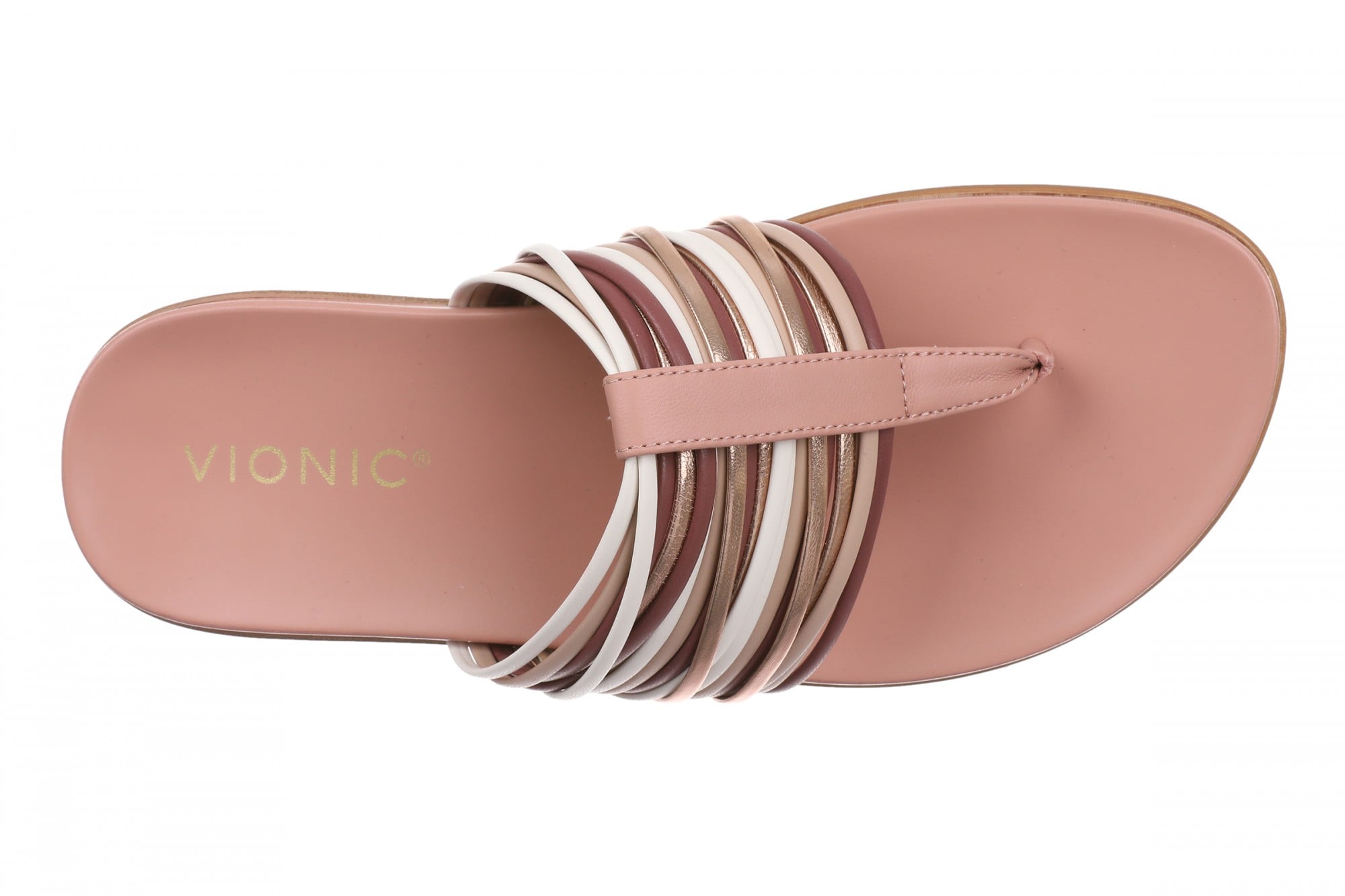 Vionic Amara Women's Cushioned Thong Sandal - Rosewood Multi - Top